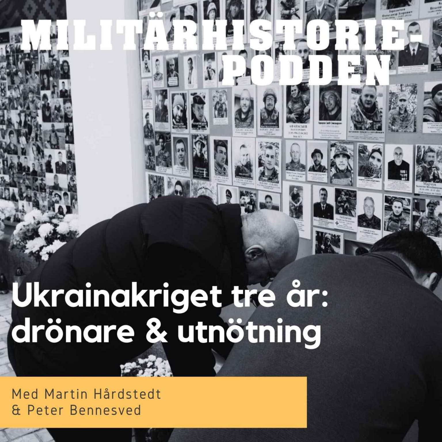 Ukrainakriget tre år: drönare, missiler & utnötning artwork