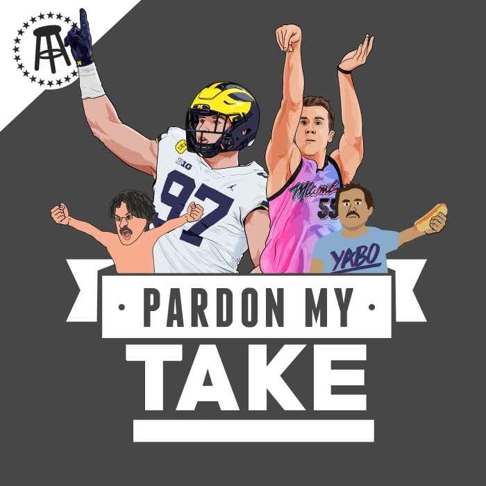 Duncan Robinson and Aidan Hutchinson. Plus, the boys storm the court at Wisconsin artwork