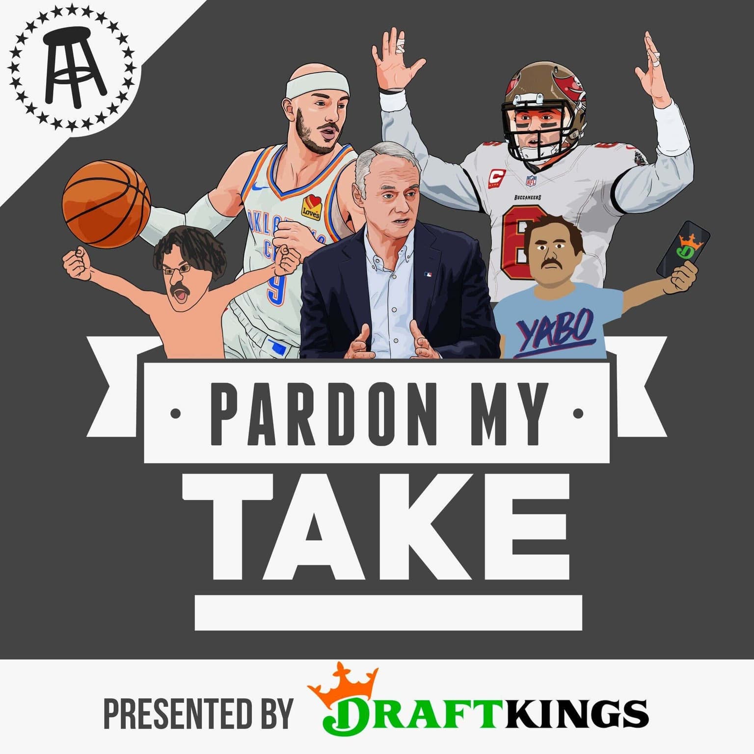 Baker Mayfield & Alex Caruso, MLB Commissioner Rob Manfred, Scottie Scheffler Dominates The Open + Mt Rushmore Of Best Bad Movies artwork
