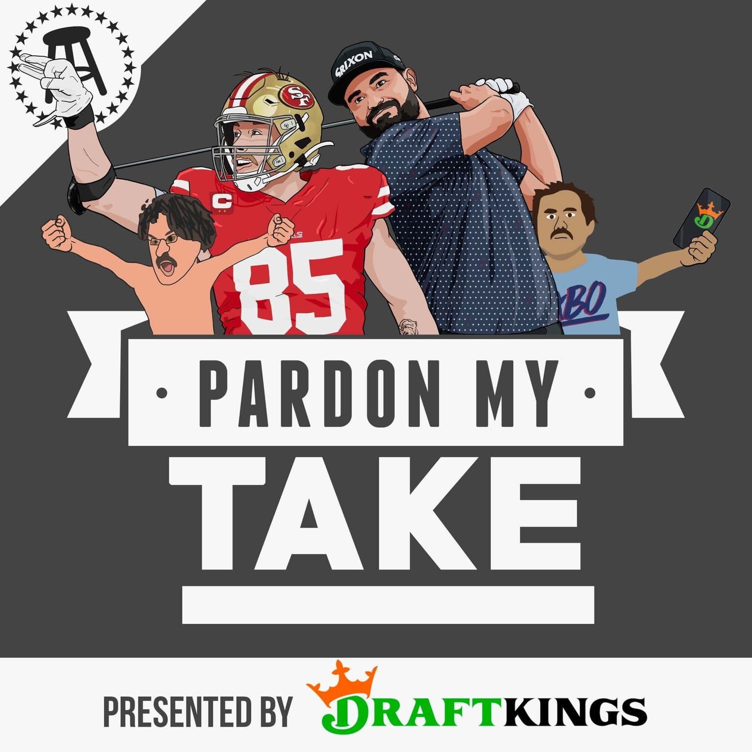 US Open Champ JJ Spaun, George Kittle, Panthers Win The Stanley Cup, Max vs Hank After Their 3 On 3 Game Plus Listener Submitted Pardon Your Takes artwork