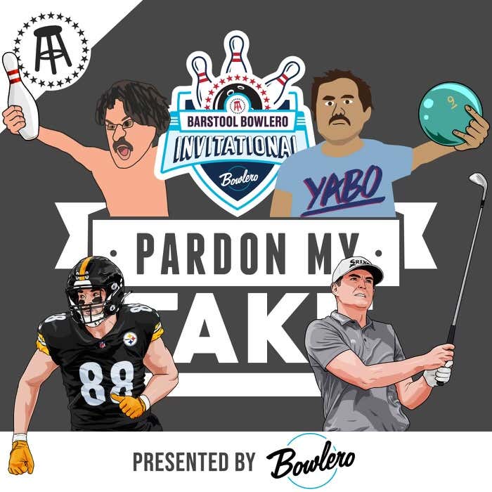 Keegan Bradley, Steelers TE Pat Freiermuth, Mt Rushmore Of Heavy Machinery + Fyre Fest artwork