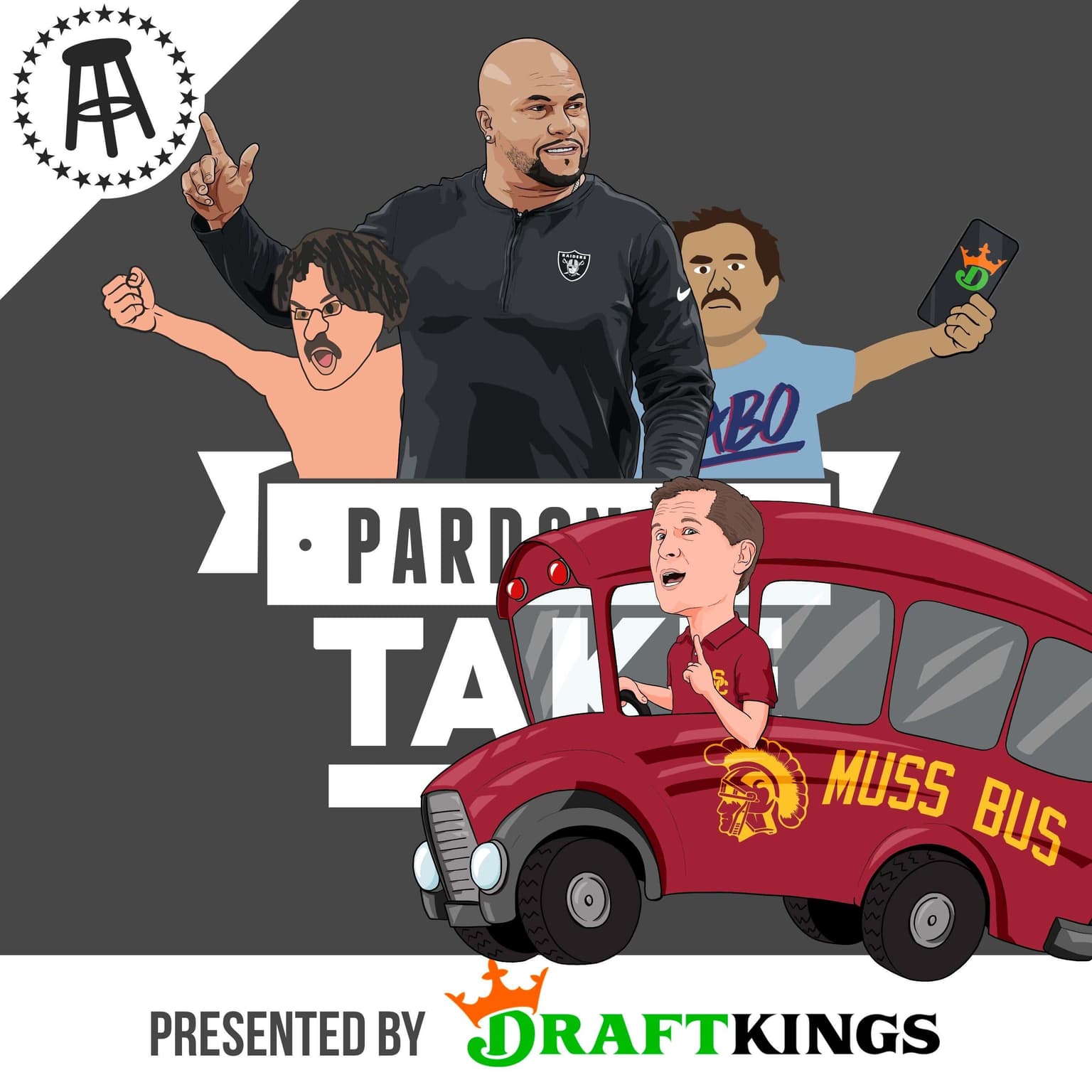 Raiders HC Antonio Pierce, The Jaguars Kid Who Got His Head Stuck In A Statue, Hard Knocks, Mt Rushmore of Tough Thing + Grit Questions With USC HC Eric Musselman artwork