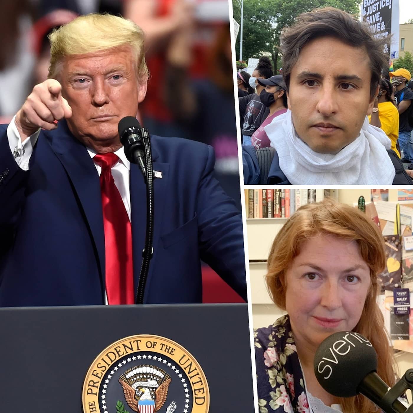 Nedrivna statyer och Trumps coronatrots artwork