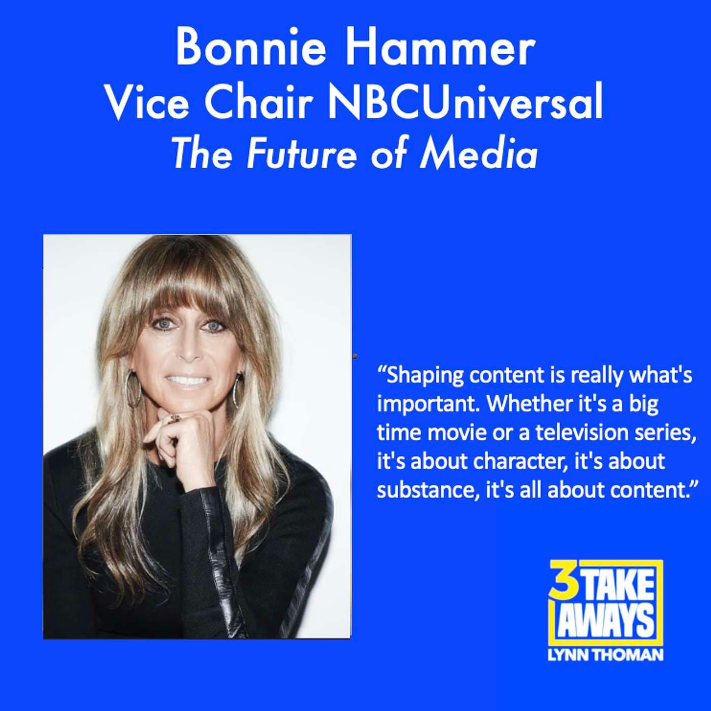 NBCUniversal Vice Chair Bonnie Hammer on AI Celebrities, Interactive TV & the Future of Content (#241) artwork