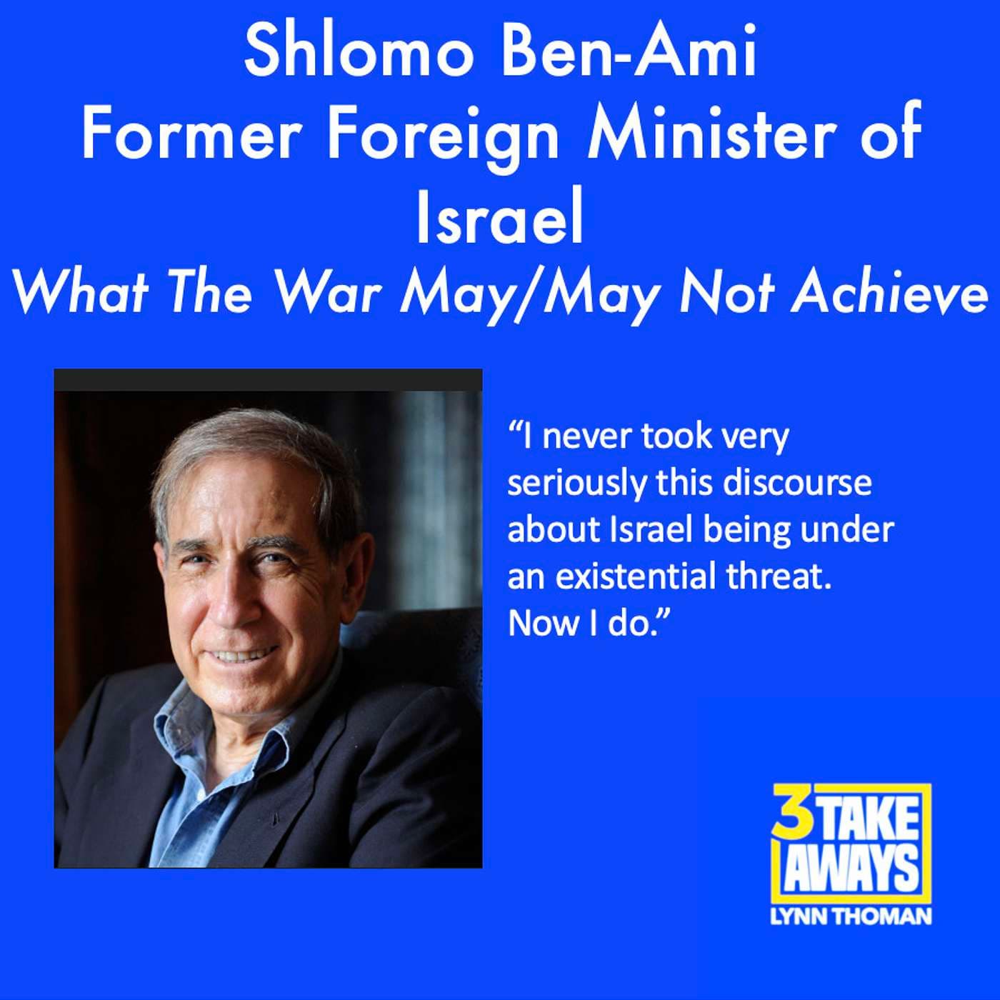 A Former Israeli Foreign Minister Discusses The War With Hamas And What It May, And May Not, Achieve (#171) artwork