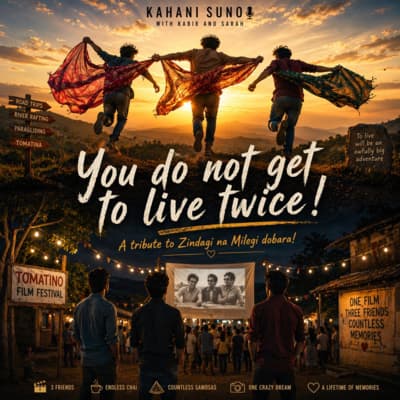 Story 21: You do not get to live twice - Part 1 of 2 : A coming of age story about friendship, love and life - A tribute to Zindagi na milegi dobara! artwork