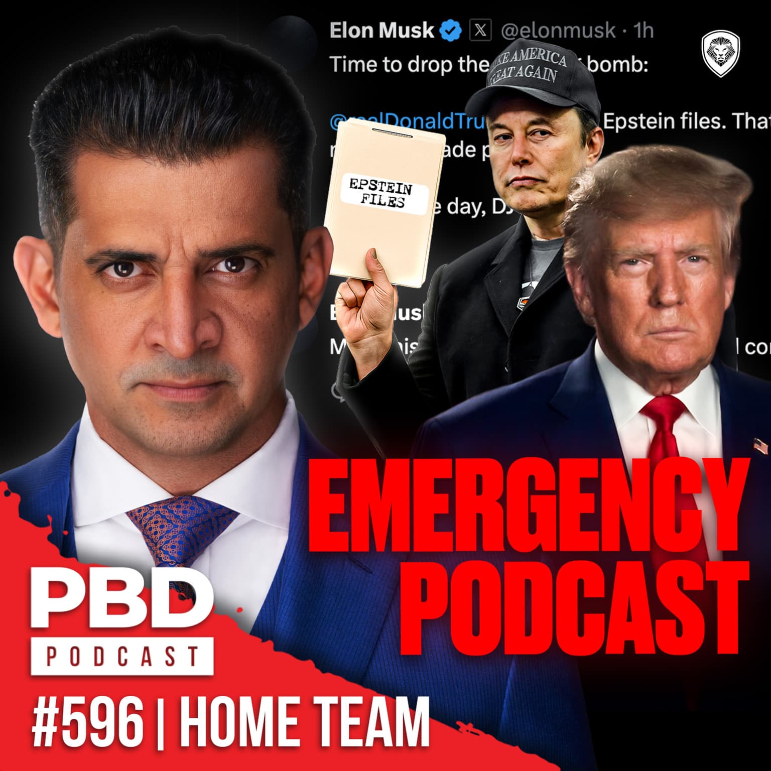 Elon Musk Alleges Trump-Epstein Link In SHOCKING Tweet | EMERGENCY PODCAST | PBD Podcast | Ep. 596 artwork