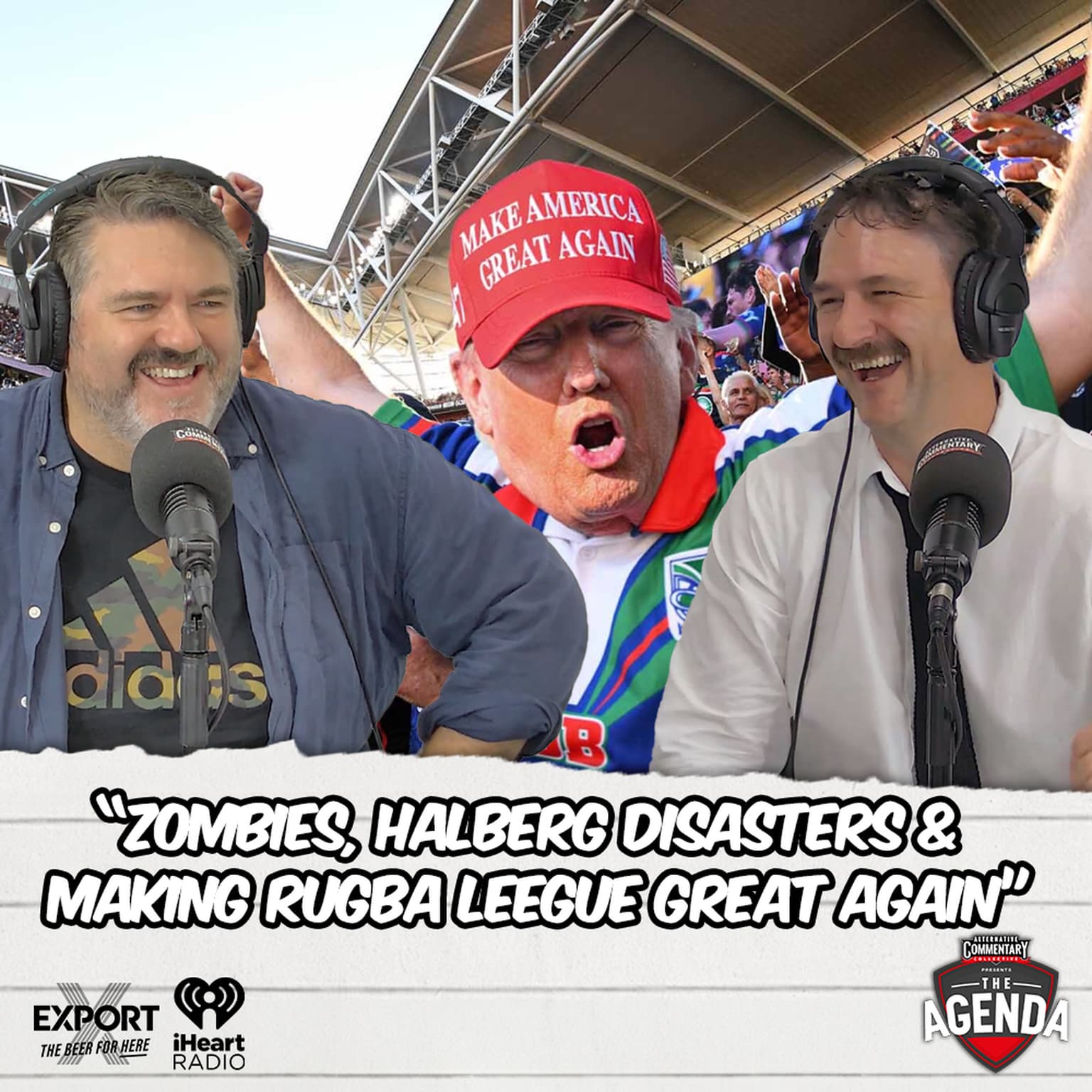 “Zombies, Halberg Disasters & Making Rugba Leegue Great Again” artwork