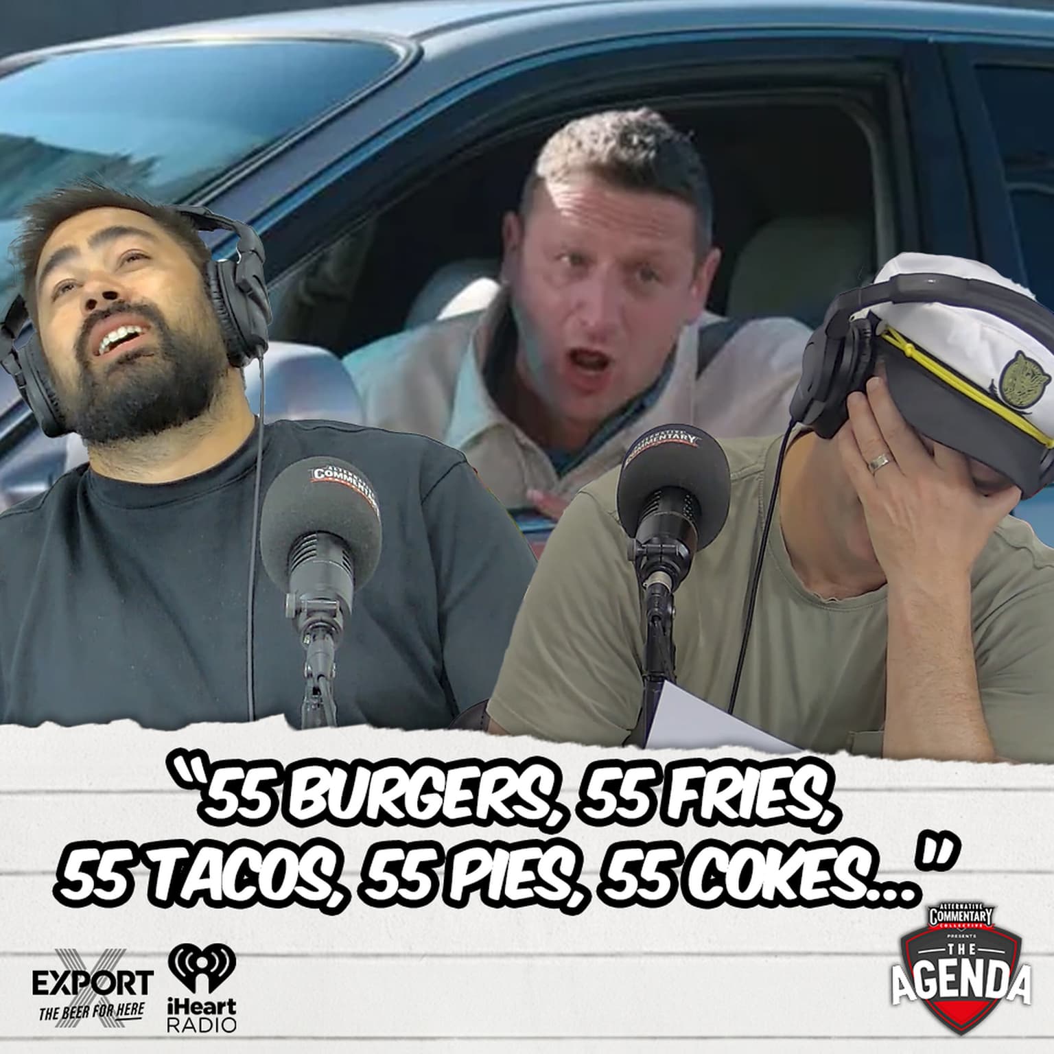 “55 Burgers, 55 Fries, 55 Tacos, 55 Pies, 55 Cokes...” artwork