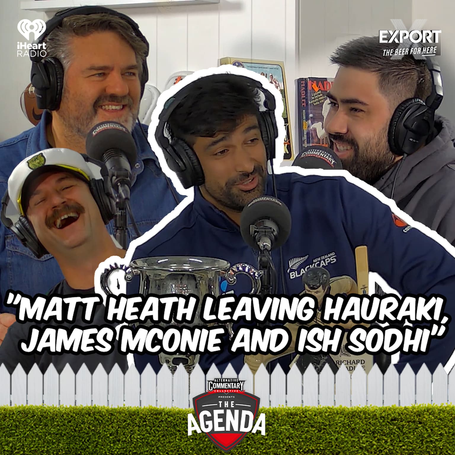 "Matt Heath Leaving Hauraki, James McOnie & Ish Sodhi" artwork