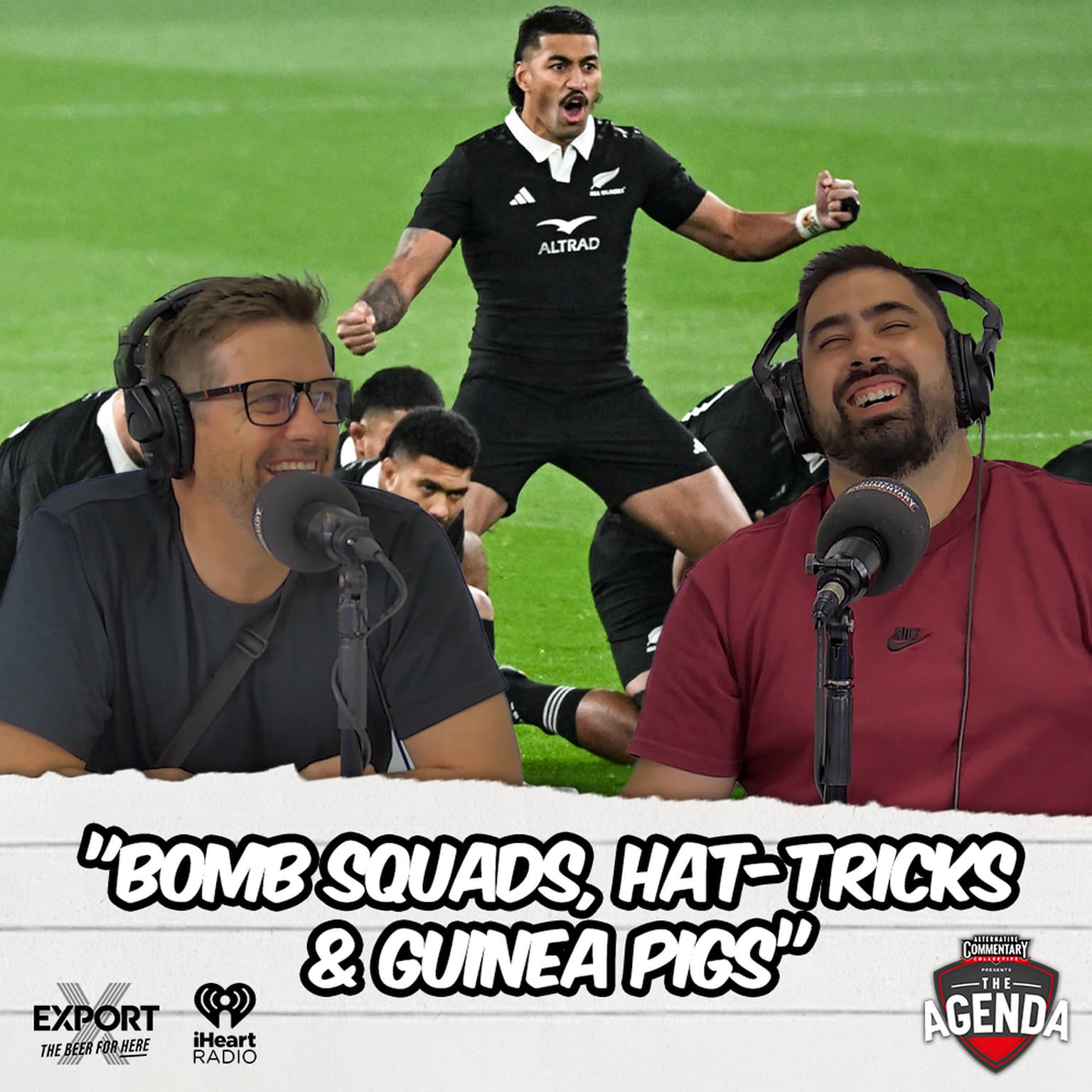 "Bomb Squads, Hat-Tricks & Guinea Pigs" artwork