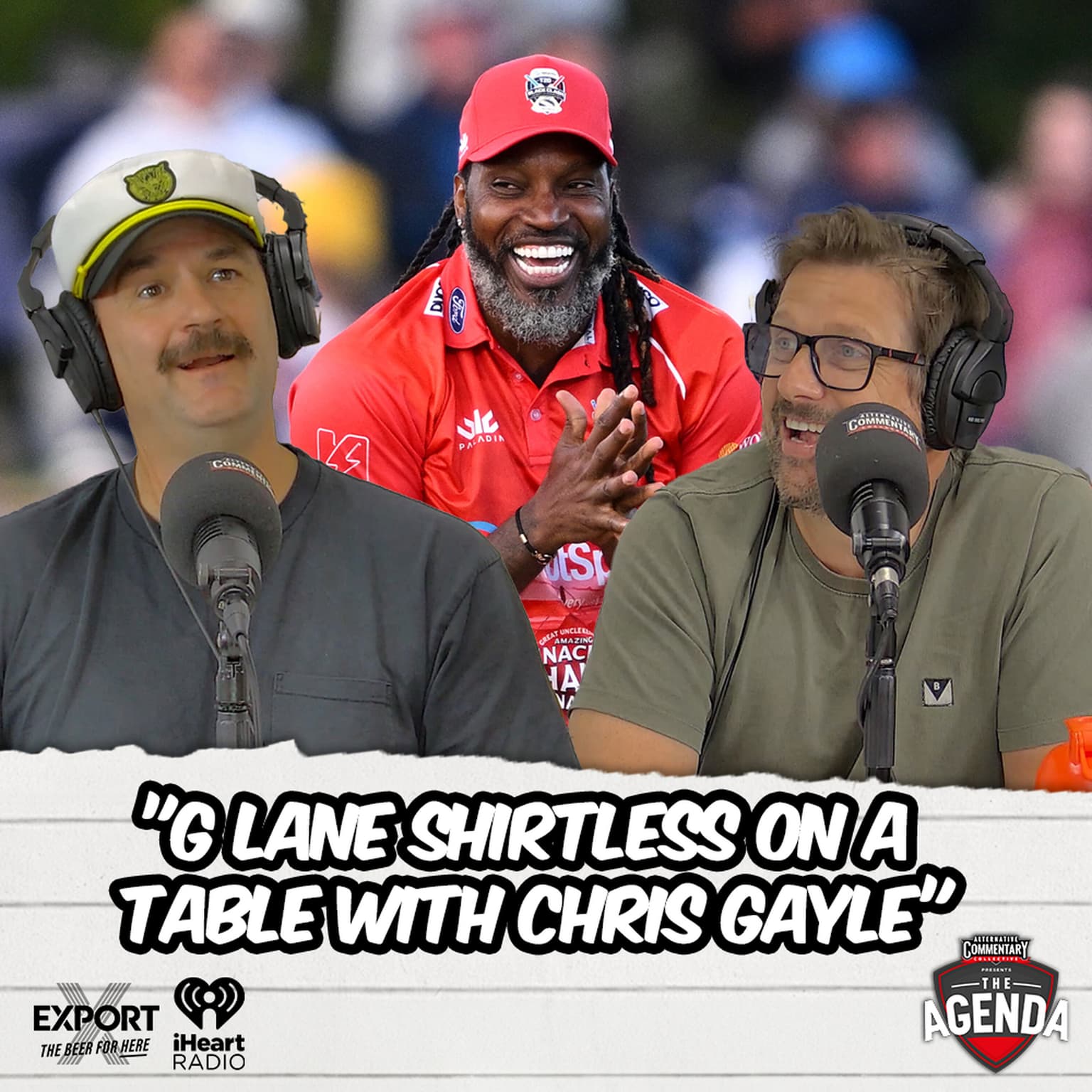 "G Lane Shirtless On A Table With Chris Gayle" artwork