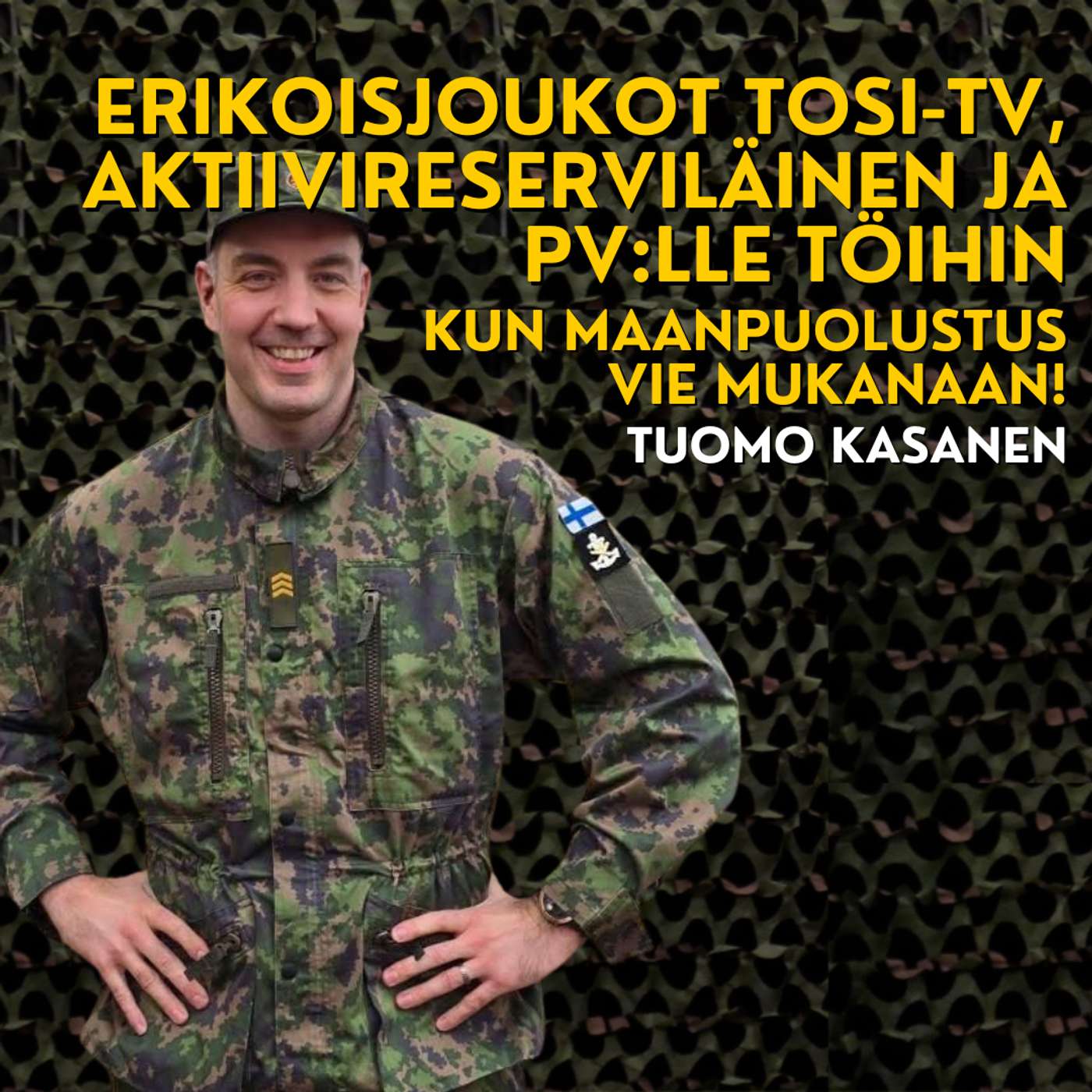 "Aikuisella iällä" sopimussotilaaksi ja erikoisjoukot sarjan uusi kausi - Tuomo Kasanen artwork