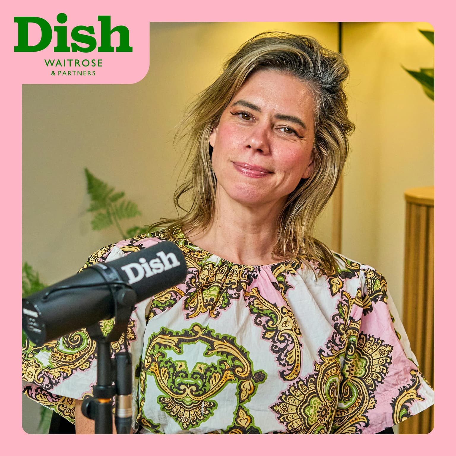 Lou Sanders, creamy mushroom & pistachio tagliatelle and a Brunello artwork