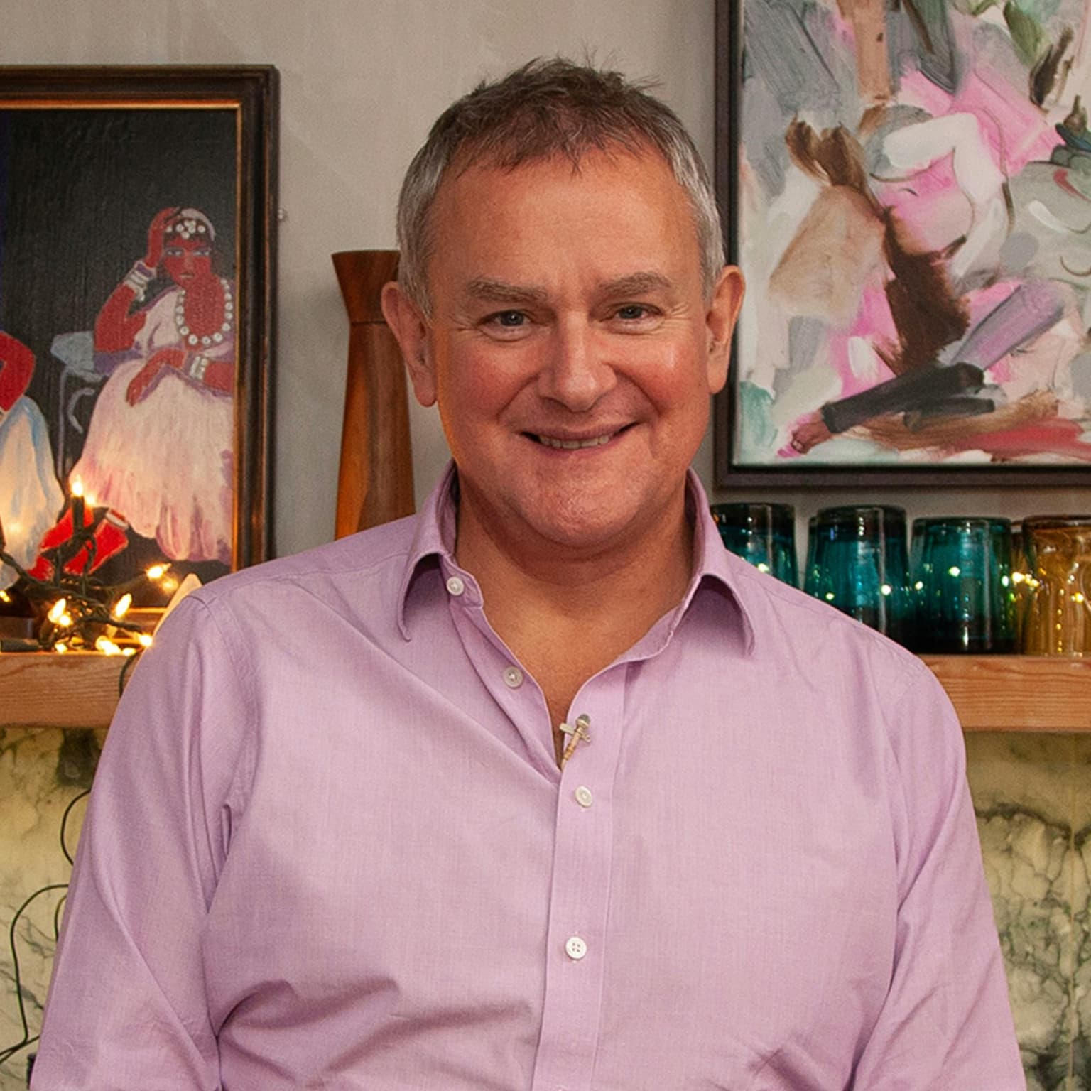 Hugh Bonneville, Champagne, and Christmas dinner artwork