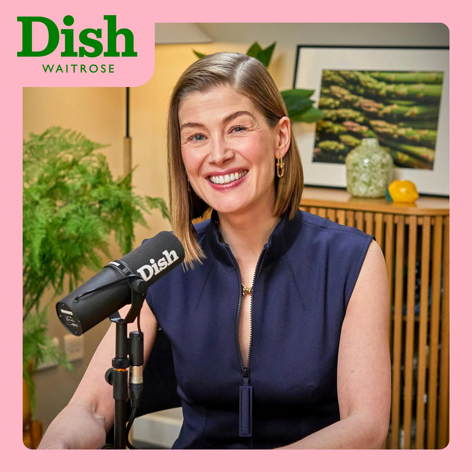 Rosamund Pike is treated to roast trout with brown butter and asparagus artwork