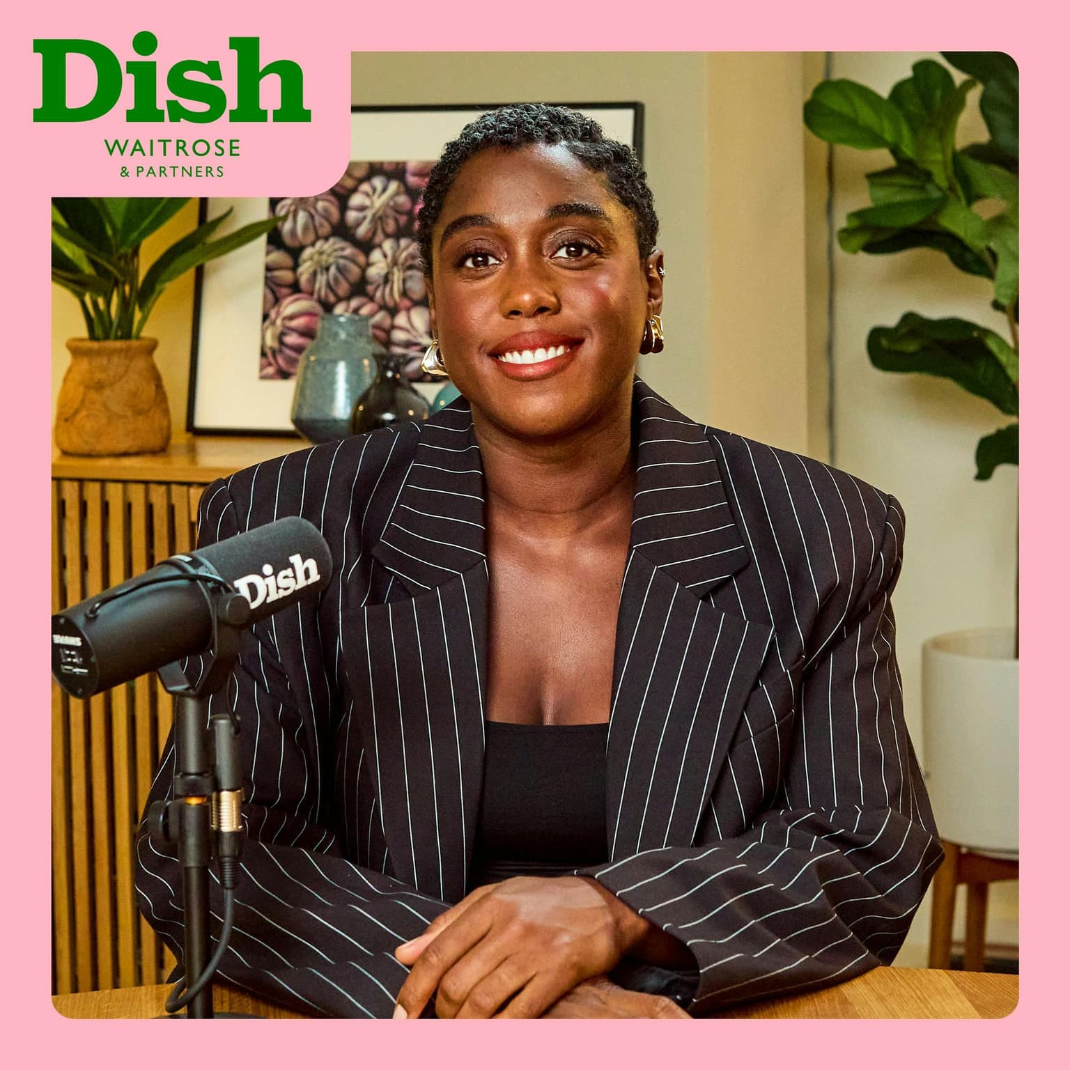 Lashana Lynch, broccoli & anchovy pasta and a Tre Fiori artwork