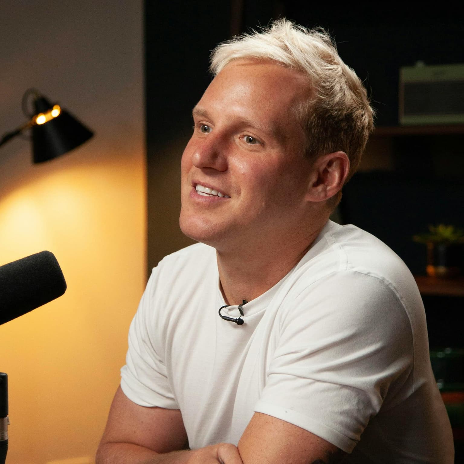 Jamie Laing and a watermelon salad artwork