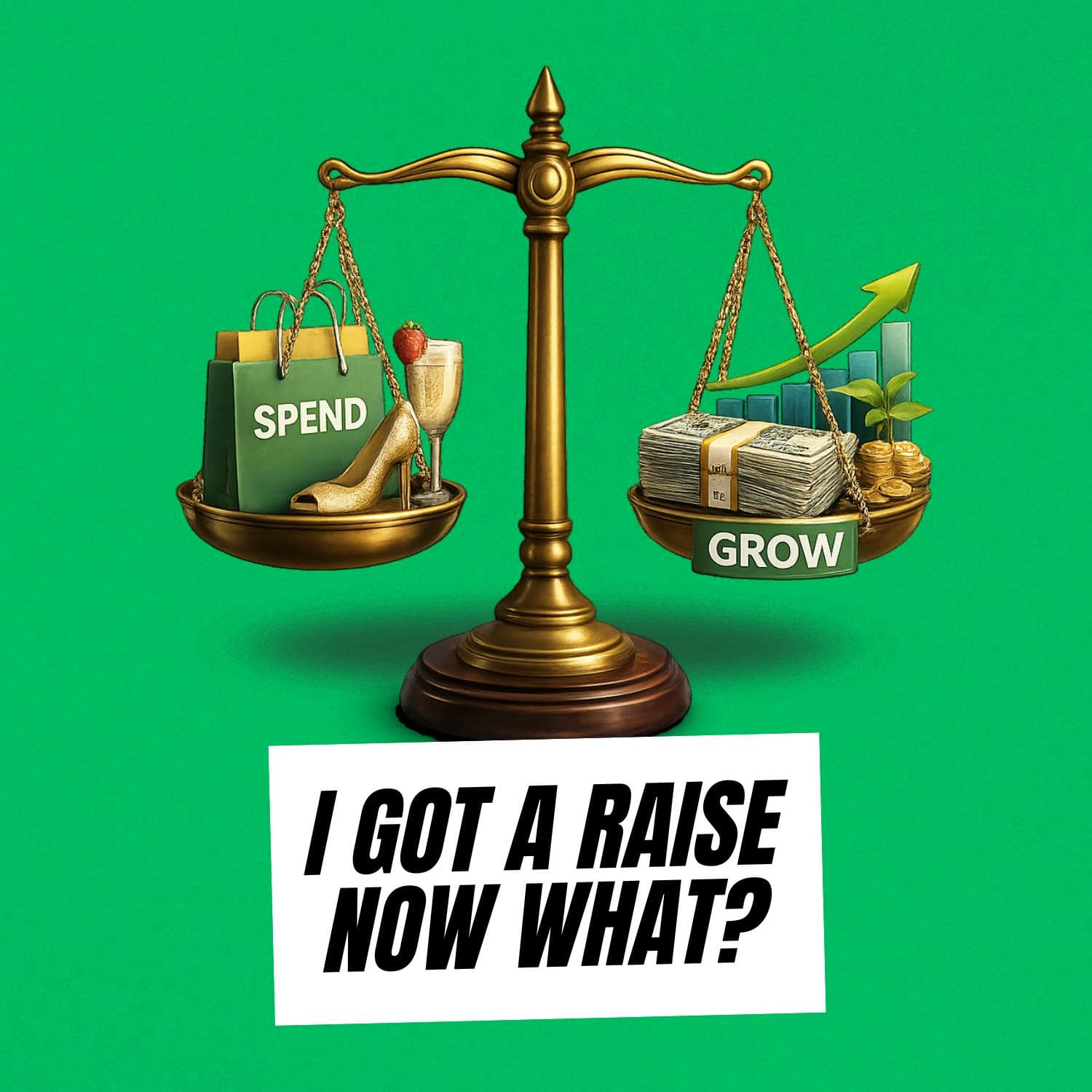 "I Just Got a Raise. What's The Best Thing To Do With This New Money?" artwork
