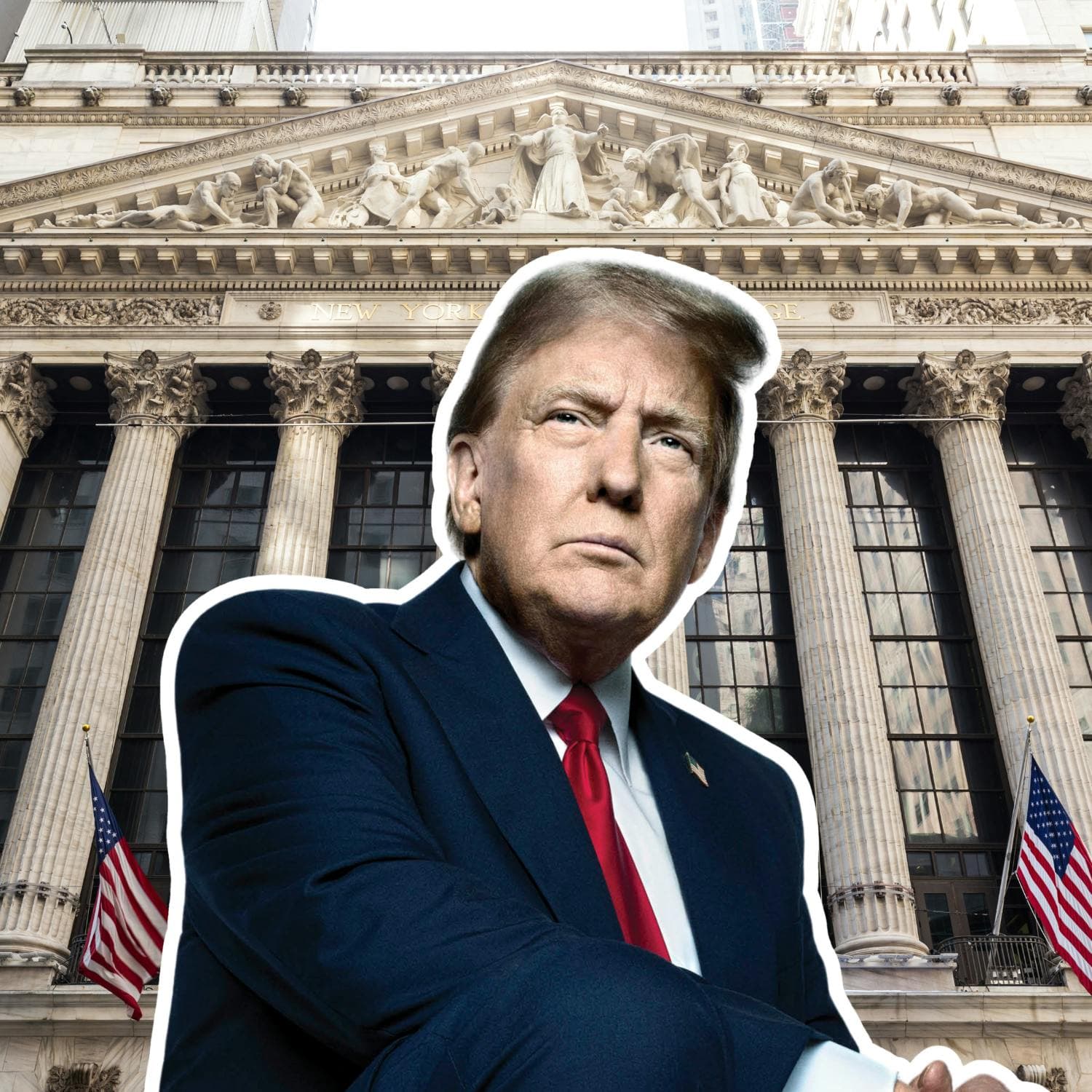 Behind the Scenes of Trump's Visit to the Stock Exchange artwork
