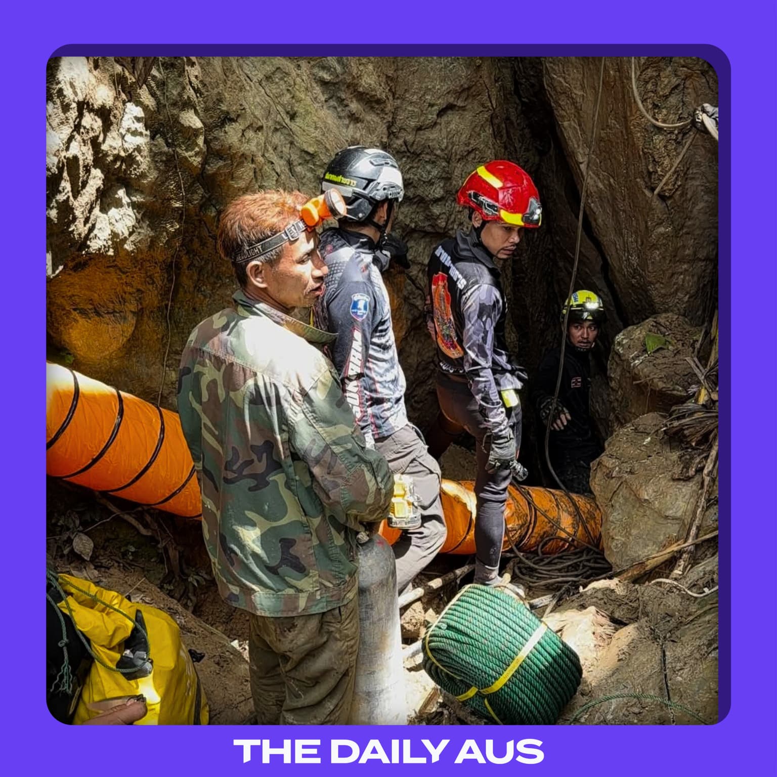The race to rescue men in a Laos cave artwork