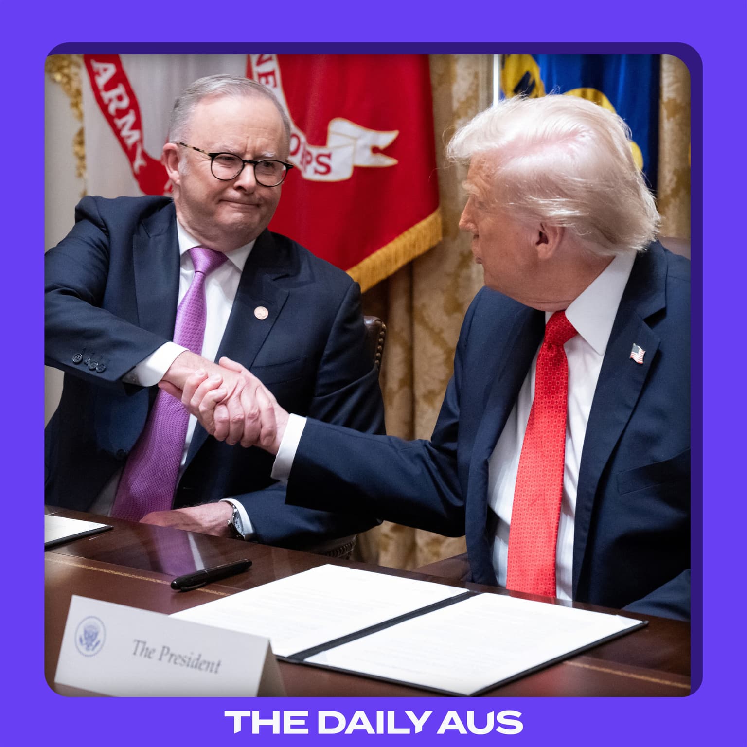 Albanese's first meeting with Trump artwork