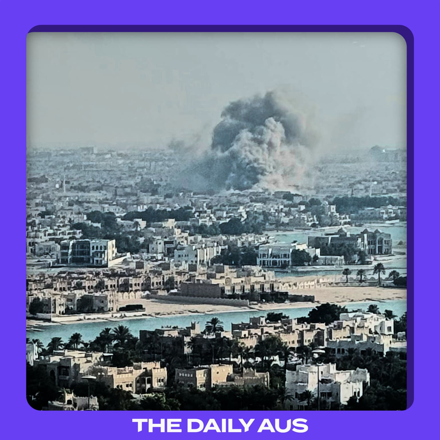 Israel's strike on Hamas in Qatar artwork