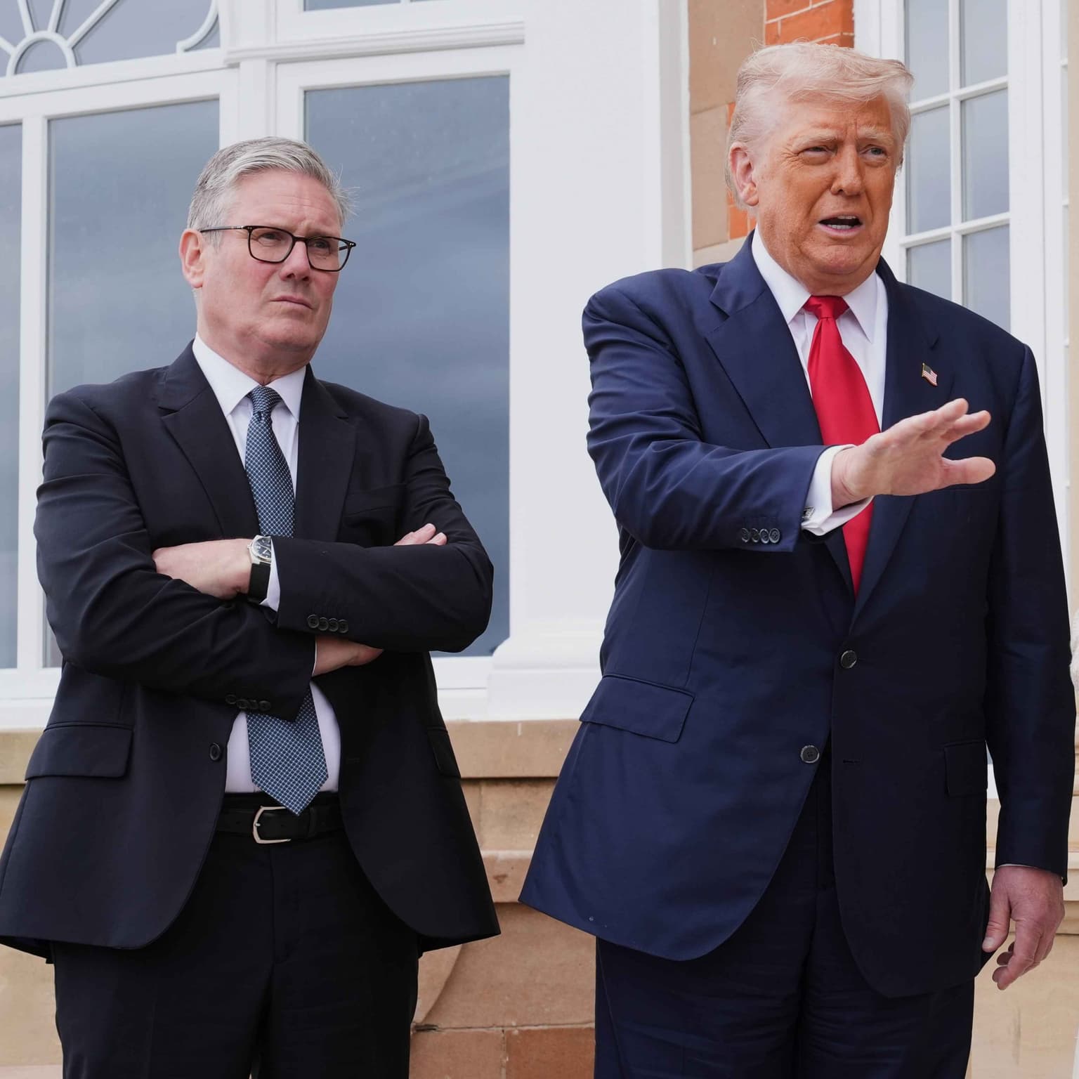 Inside the room as Starmer Trumped at Turnberry artwork