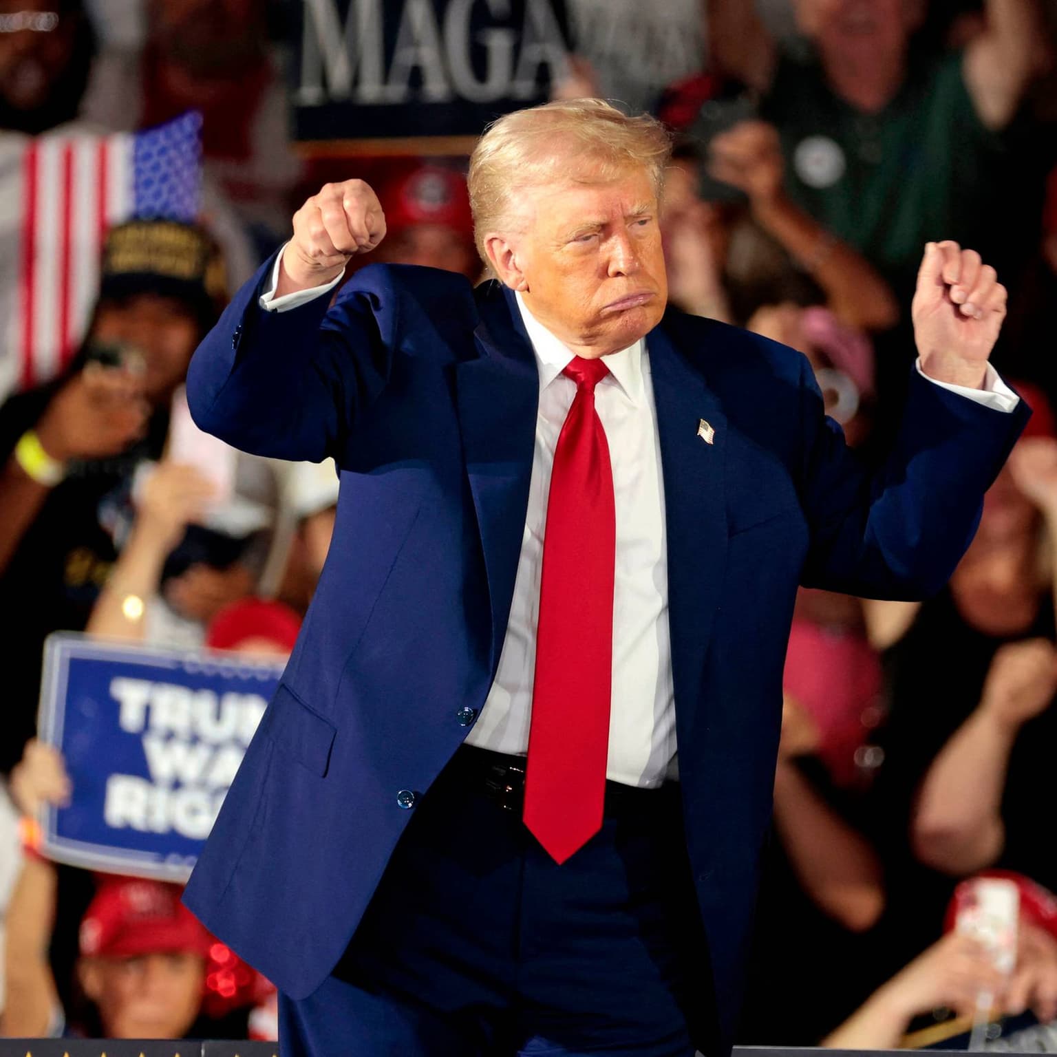 Trumps popularitet styrtdykker artwork