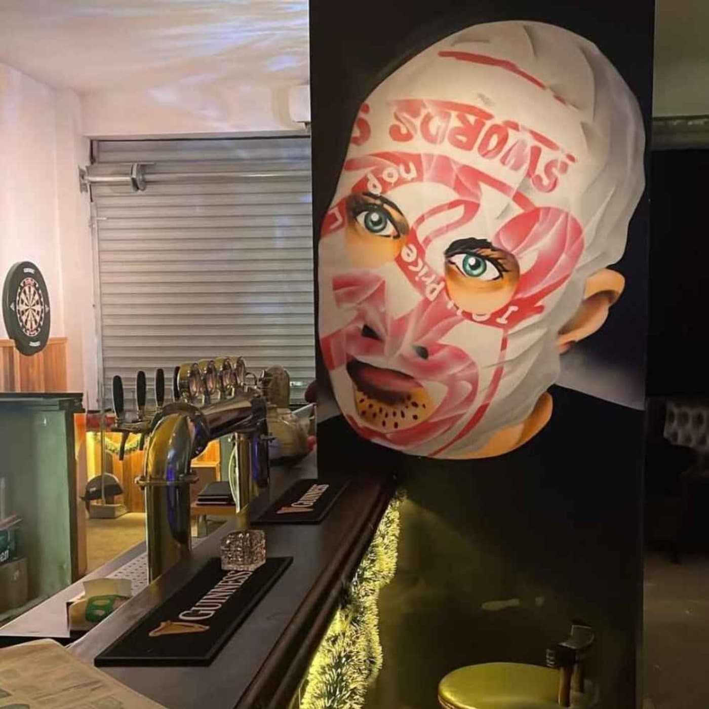 Theres a seven foot painting of me in a bar in China and I don't know why it's there artwork