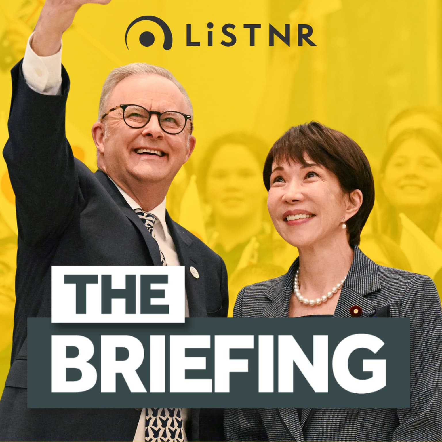 Why Japan's 'iron lady' is in Australia + The gov's plan to stop our vax rates falling artwork