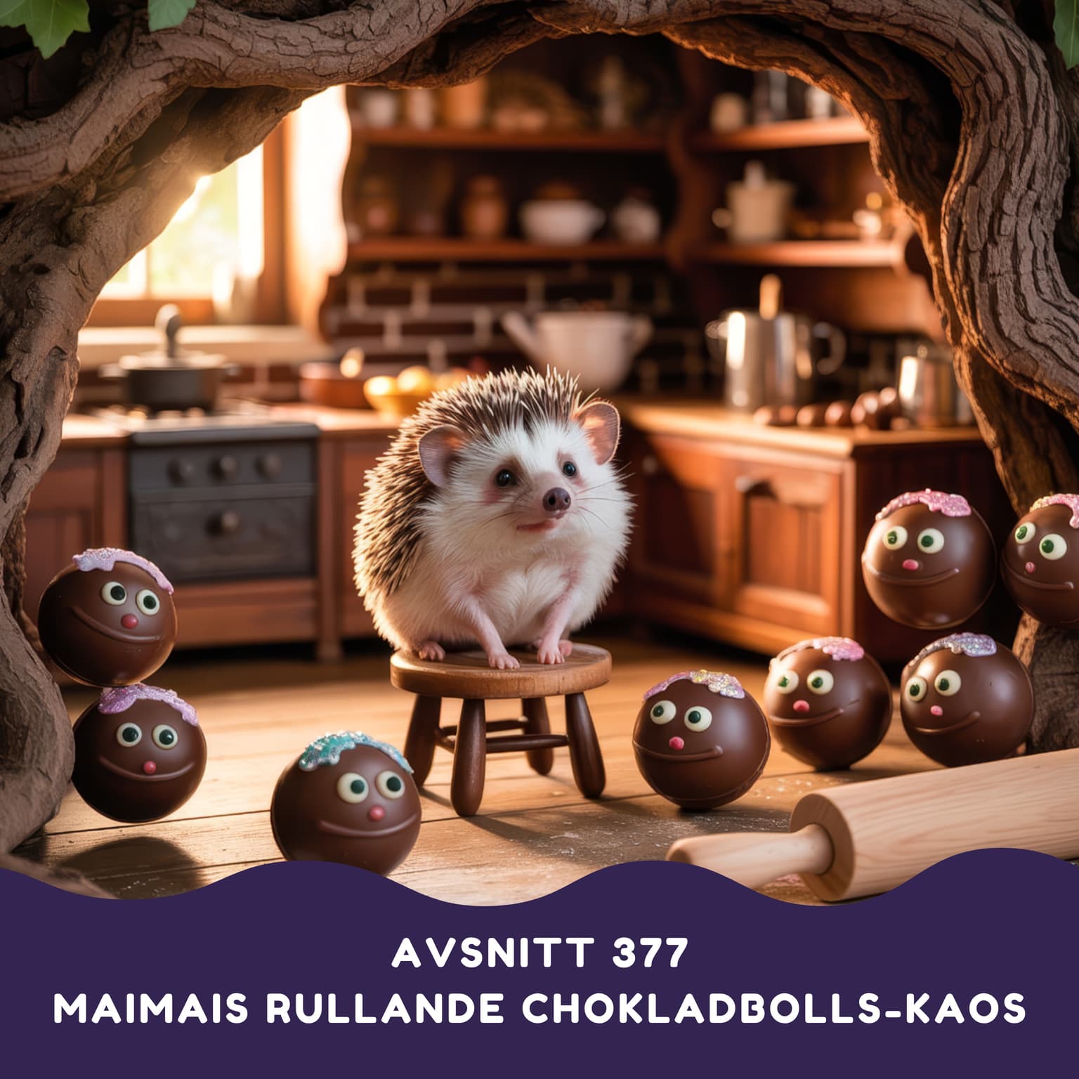 Maimais rullande chokladbolls-kaos artwork