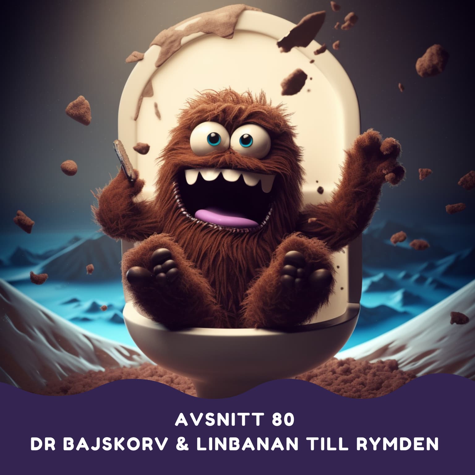 Dr Bajskorv och linbanan till rymden artwork