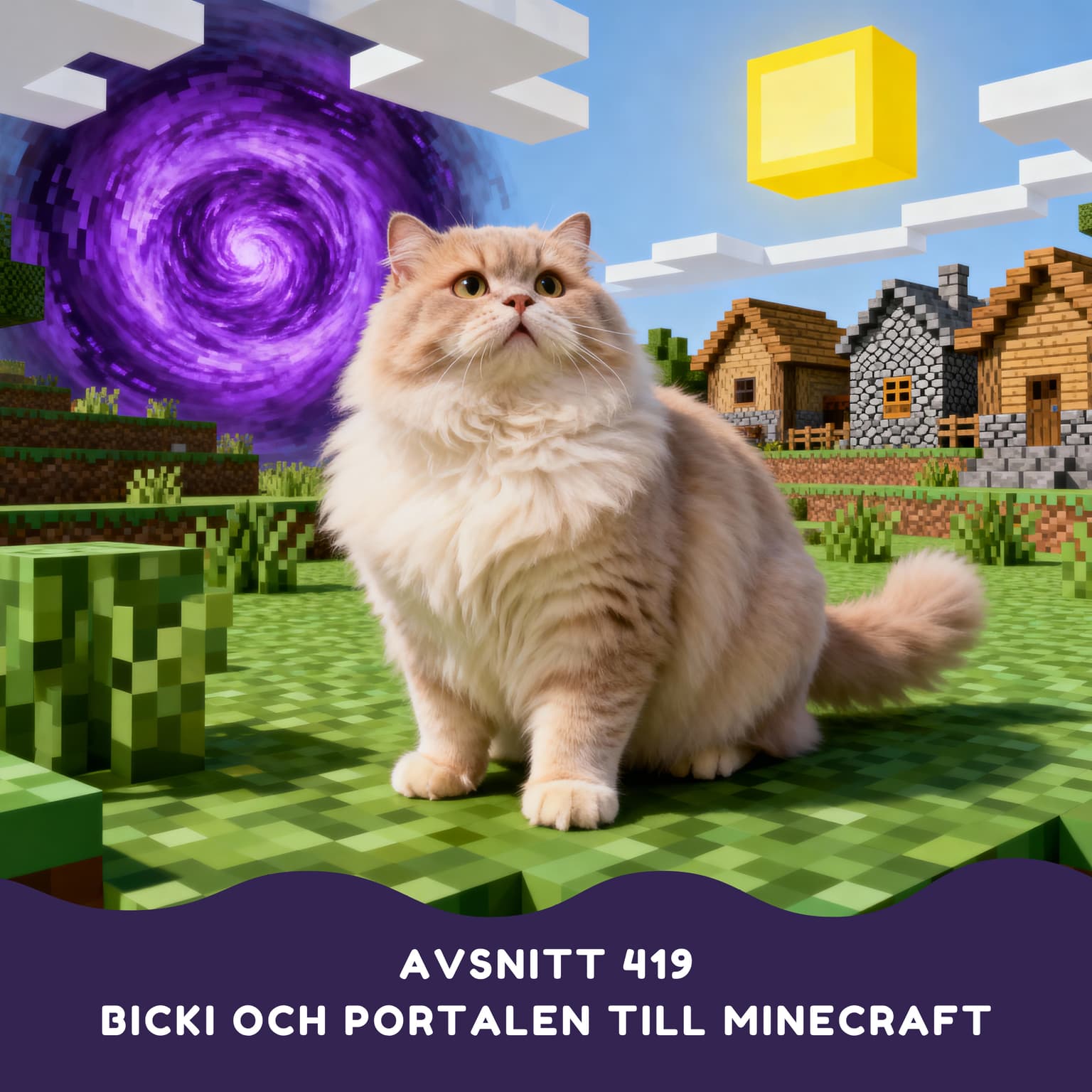 Bicki och portalen till Minecraft artwork