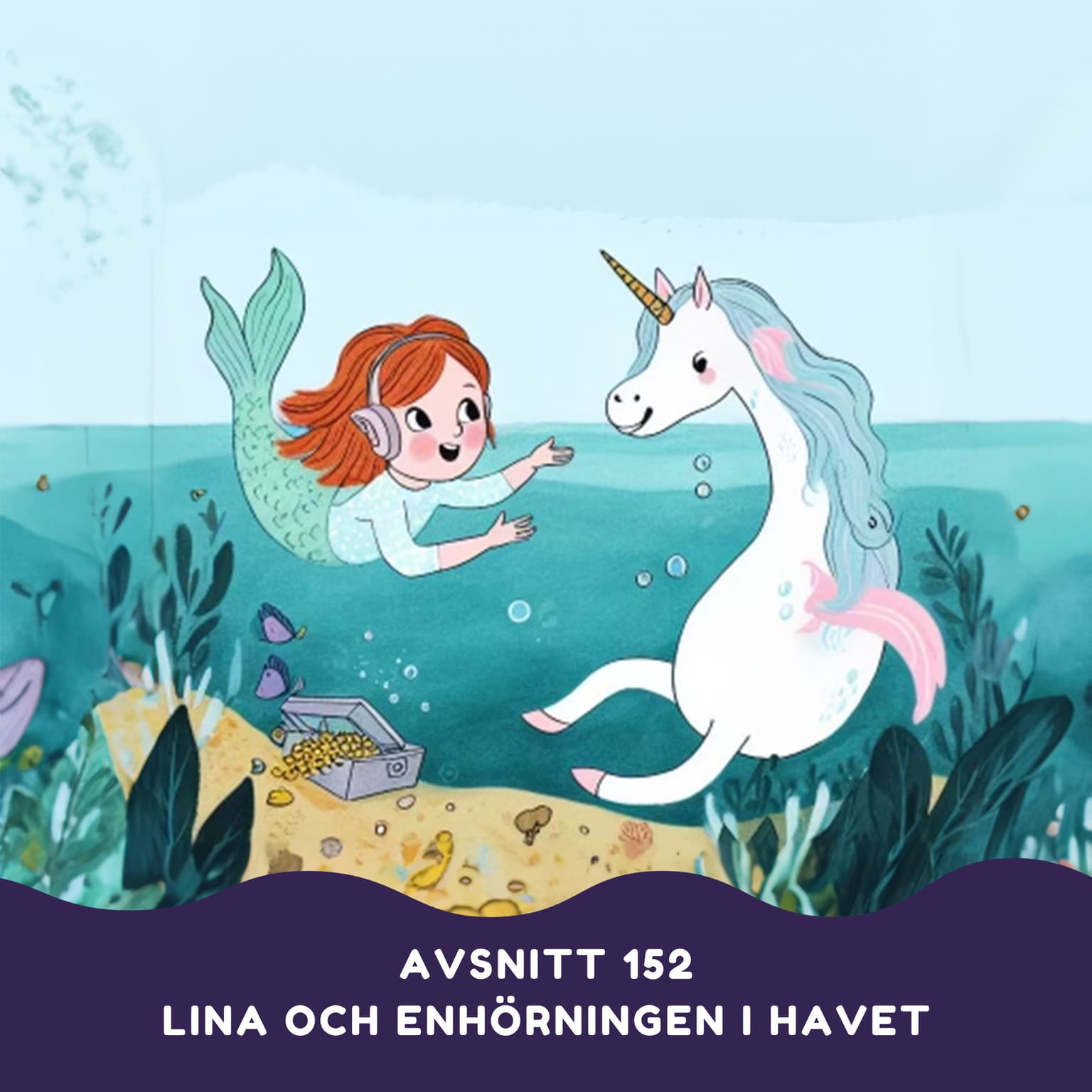 Lina och enhörningen i havet artwork