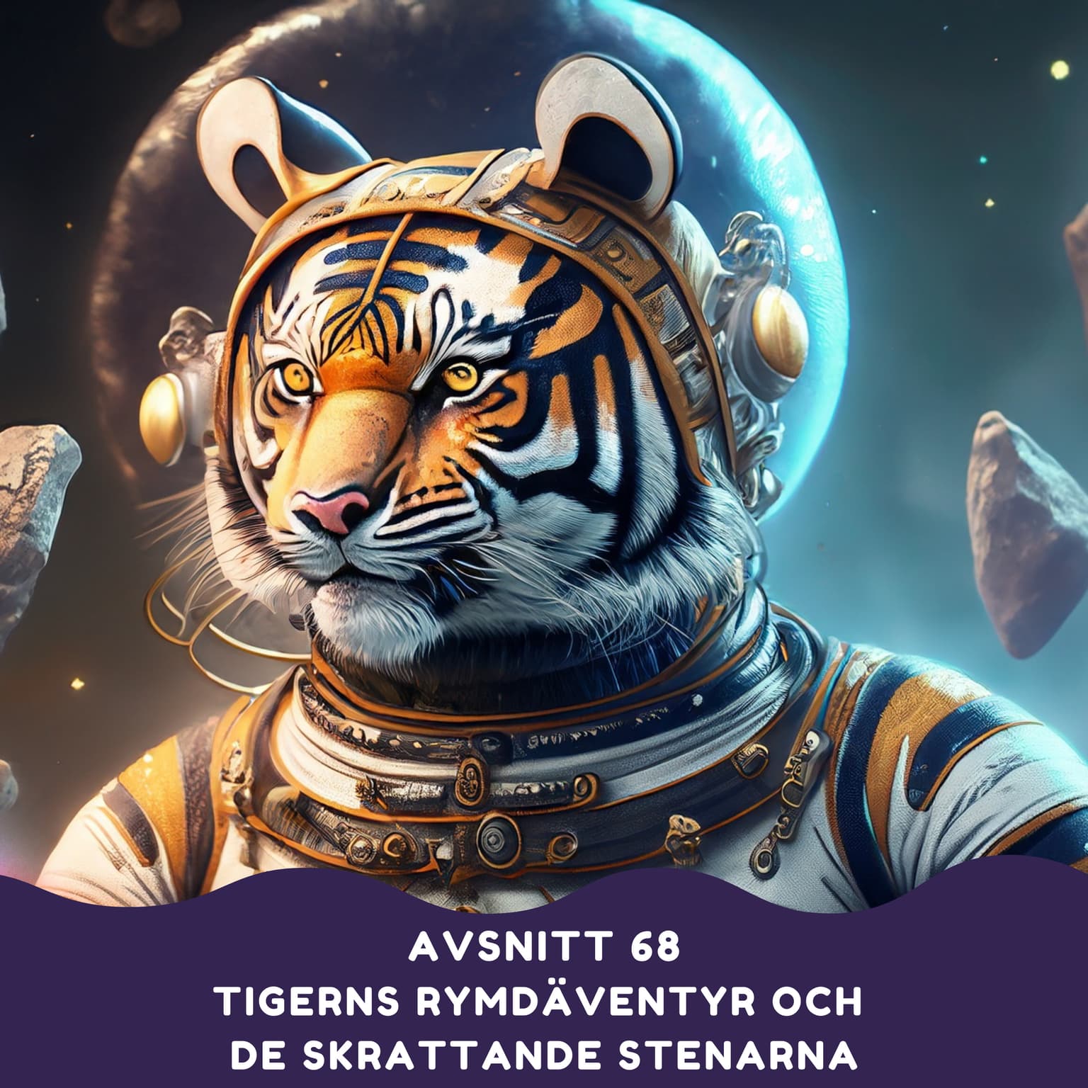 Tigerns rymdäventyr och de skrattande stenarna artwork