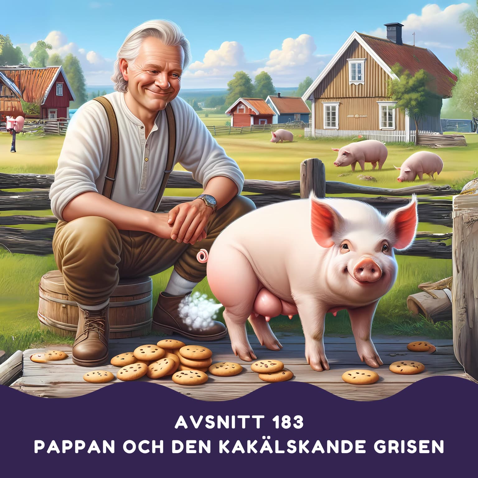 Pappan och den kakälskande grisen artwork