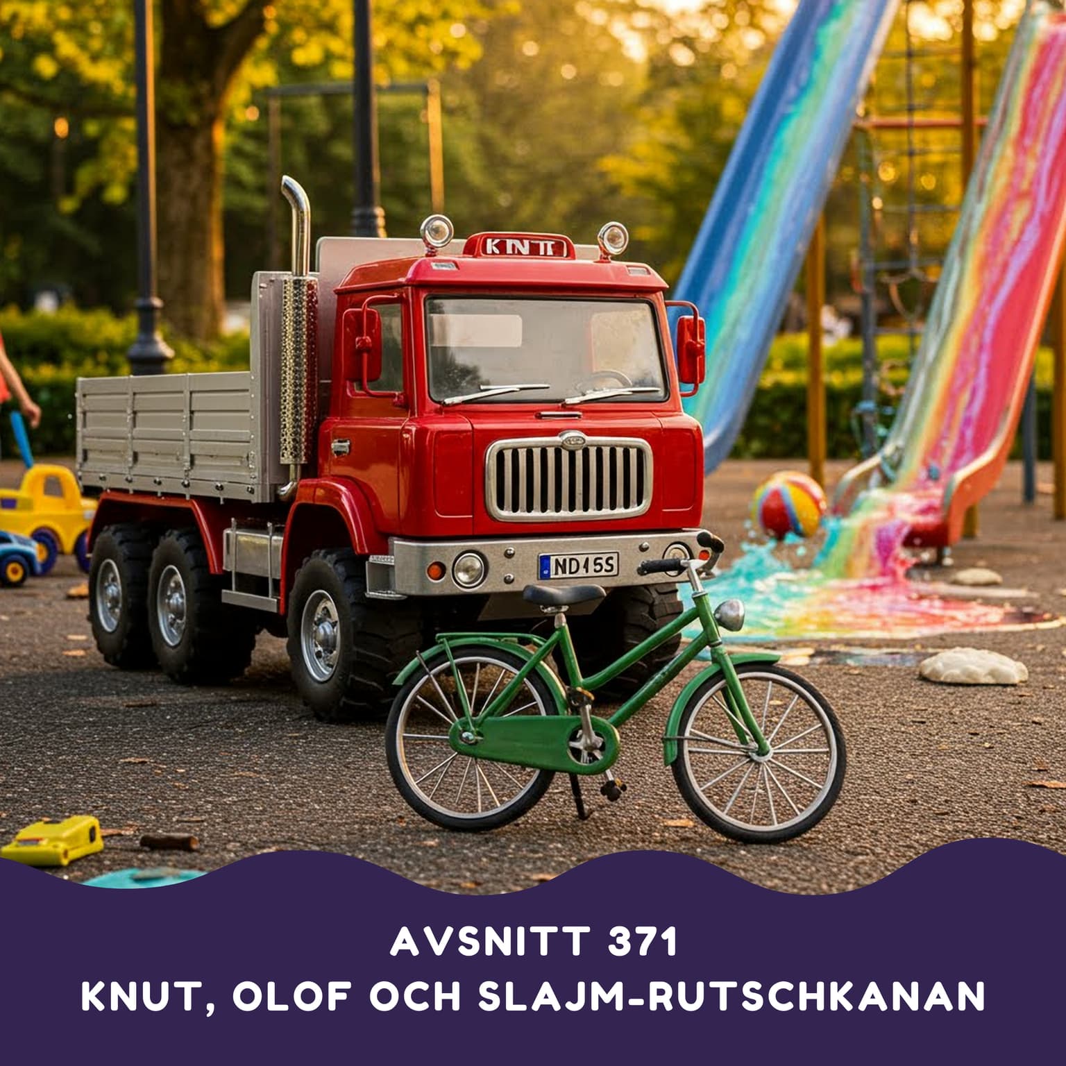 Knut, Olof och slajm-rutschkanan artwork