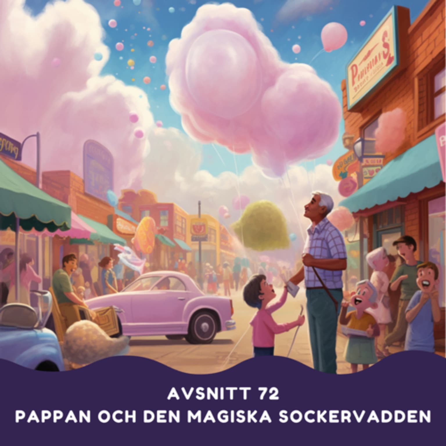 Pappan och den magiska sockervadden artwork