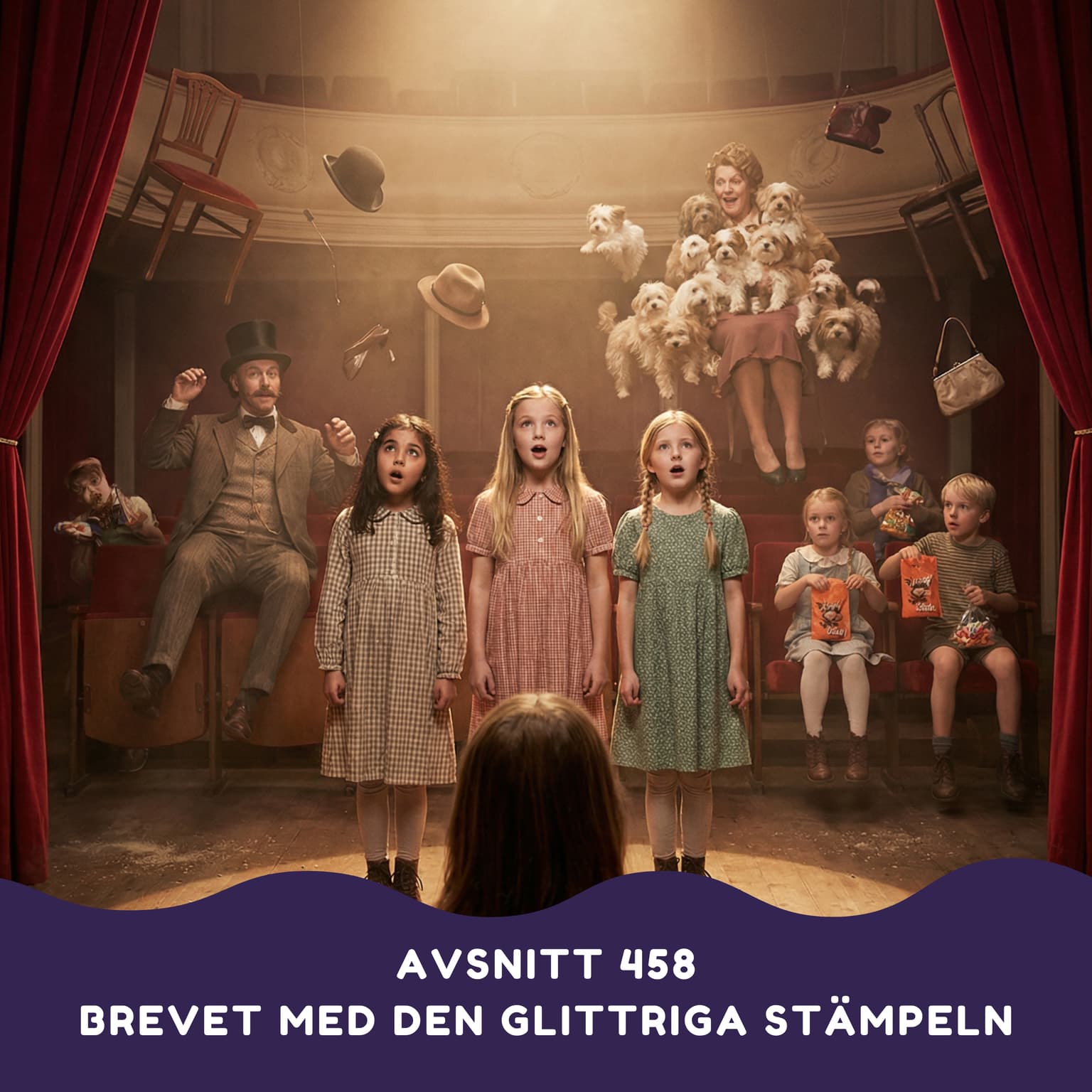 Brevet med den glittriga stämpeln artwork