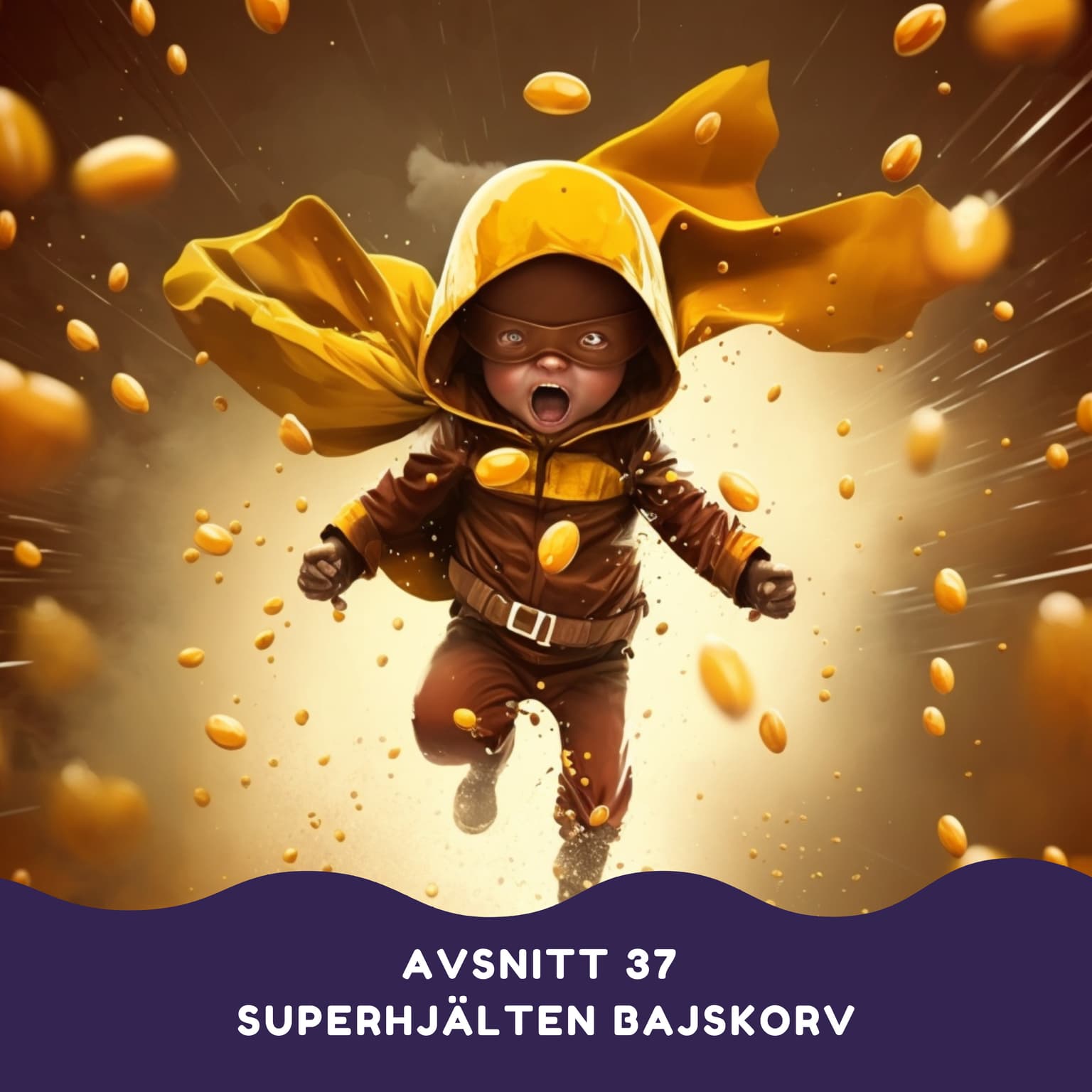 Superhjälten Bajskorv artwork