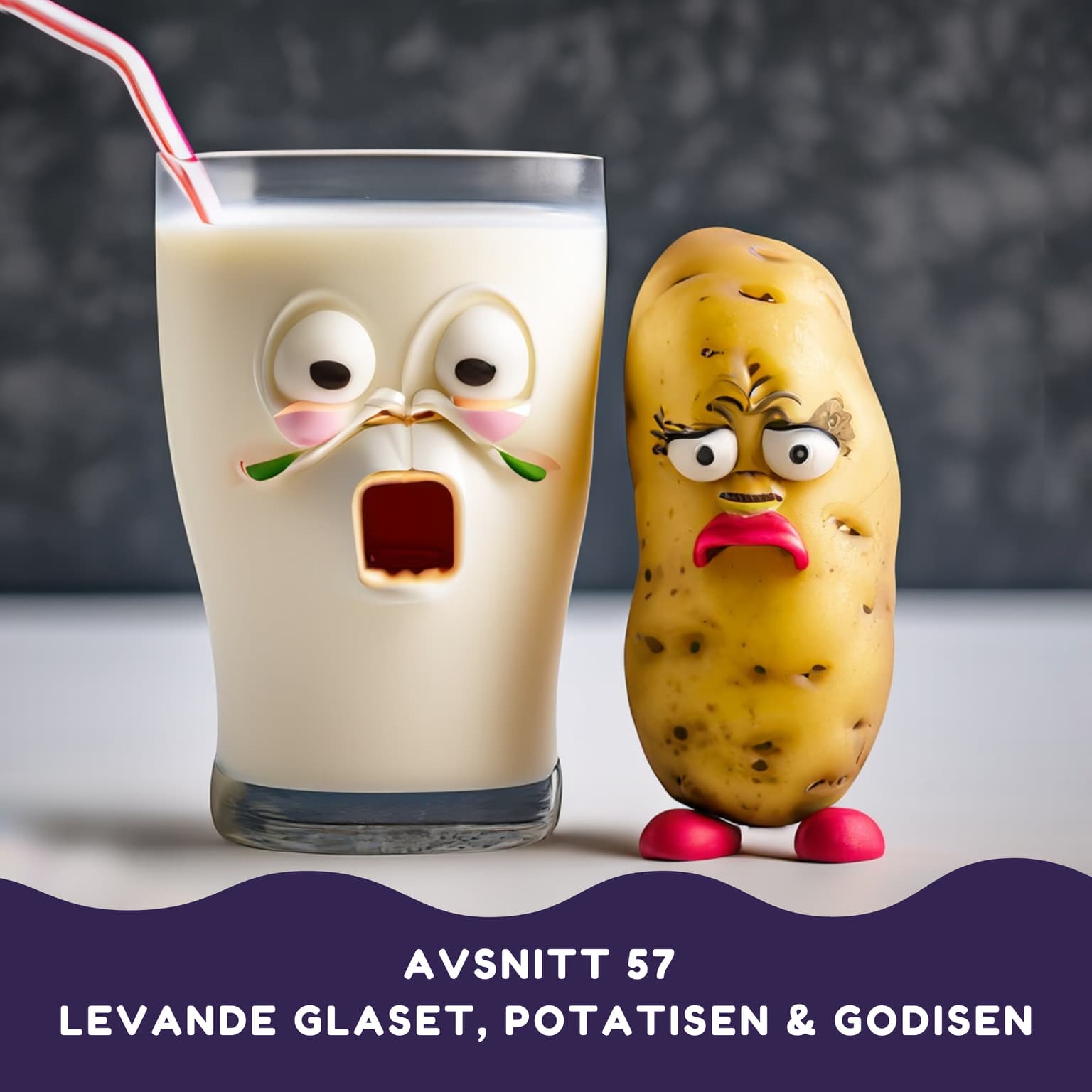 Levande glaset, potatisen och godisen artwork