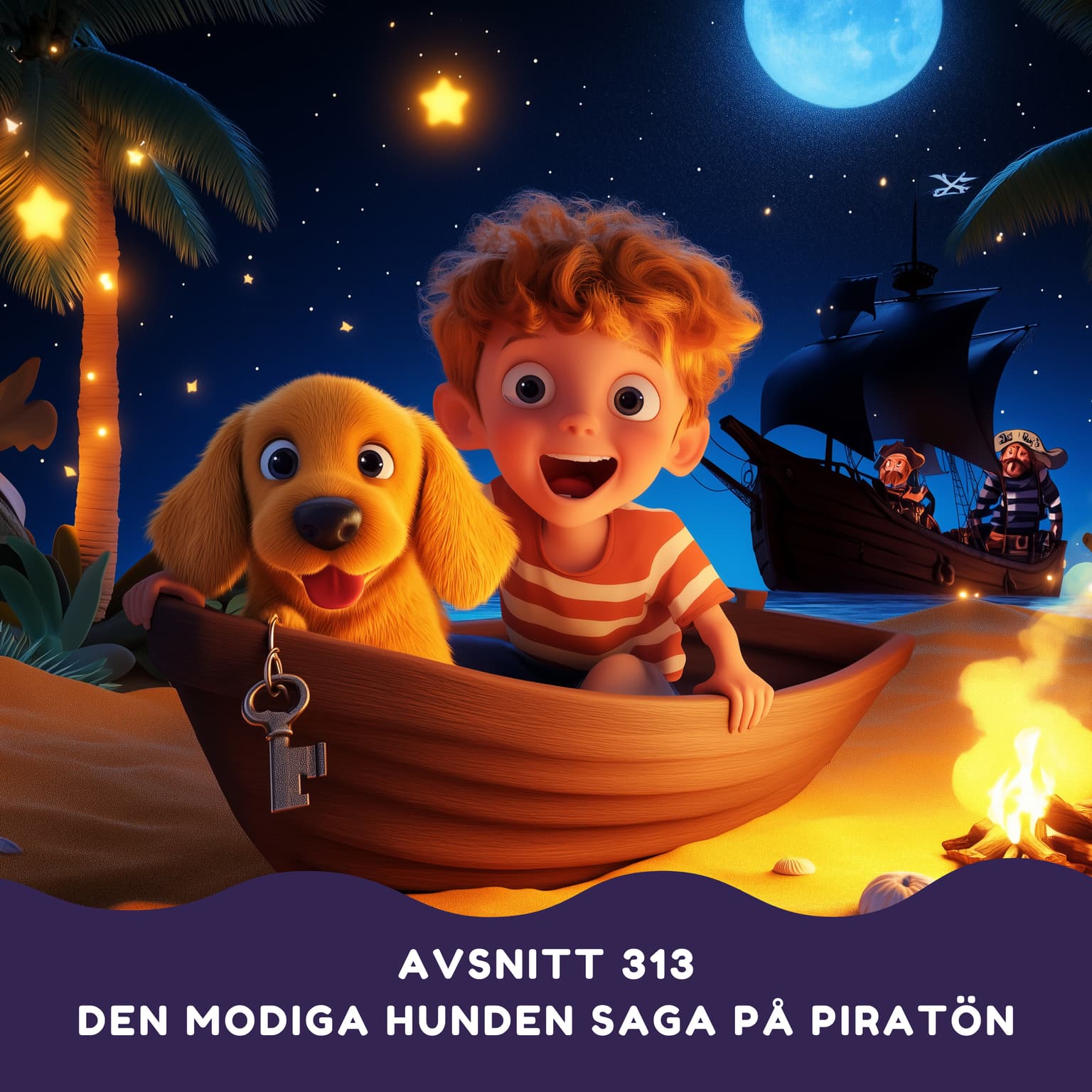 Den modiga hunden Saga på Piratön artwork