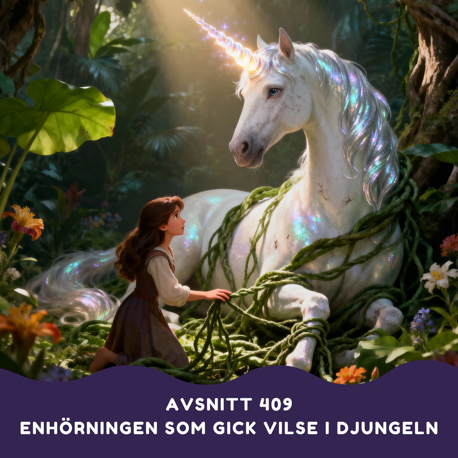 Enhörningen som gick vilse i djungeln artwork