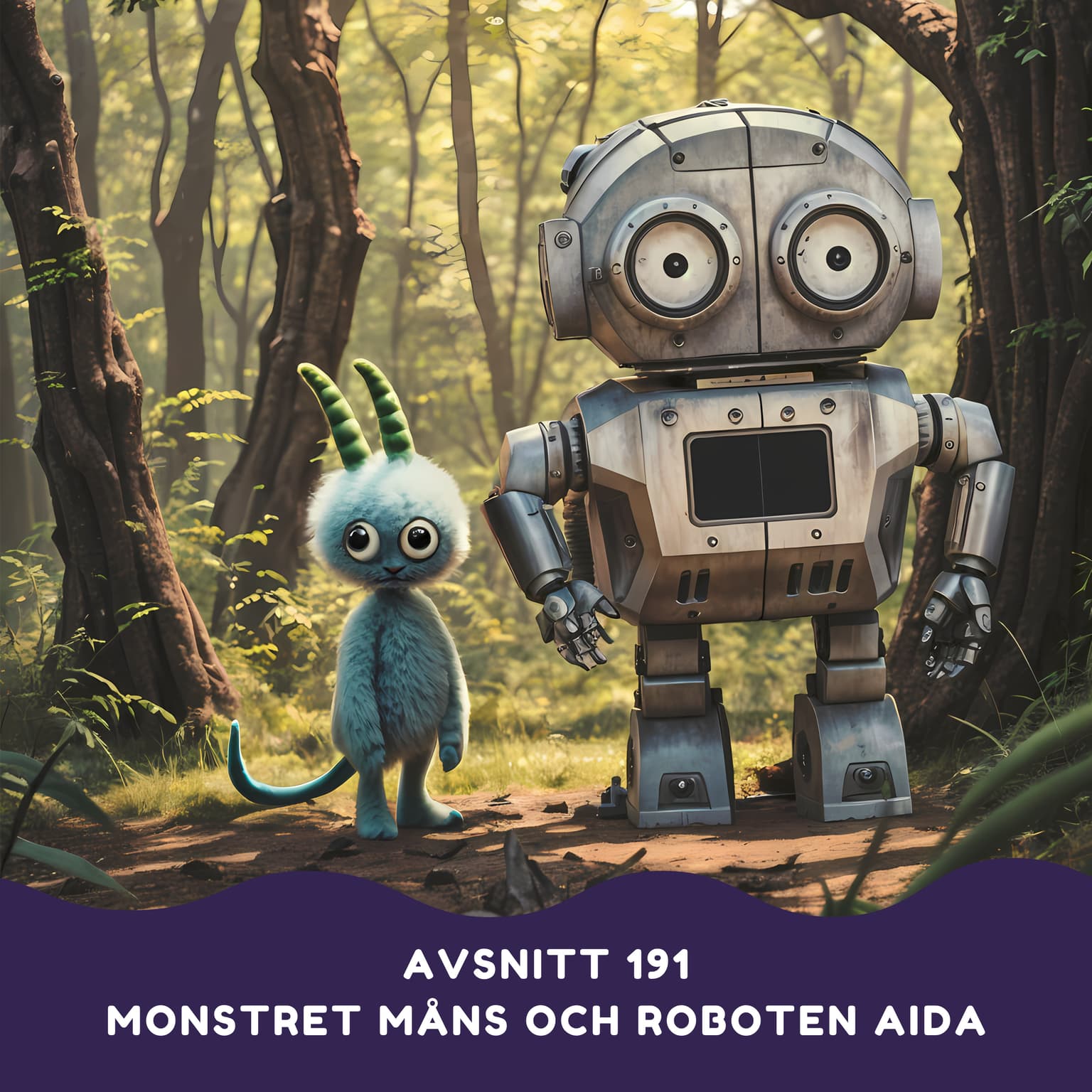 Monstret Måns och roboten Aida artwork