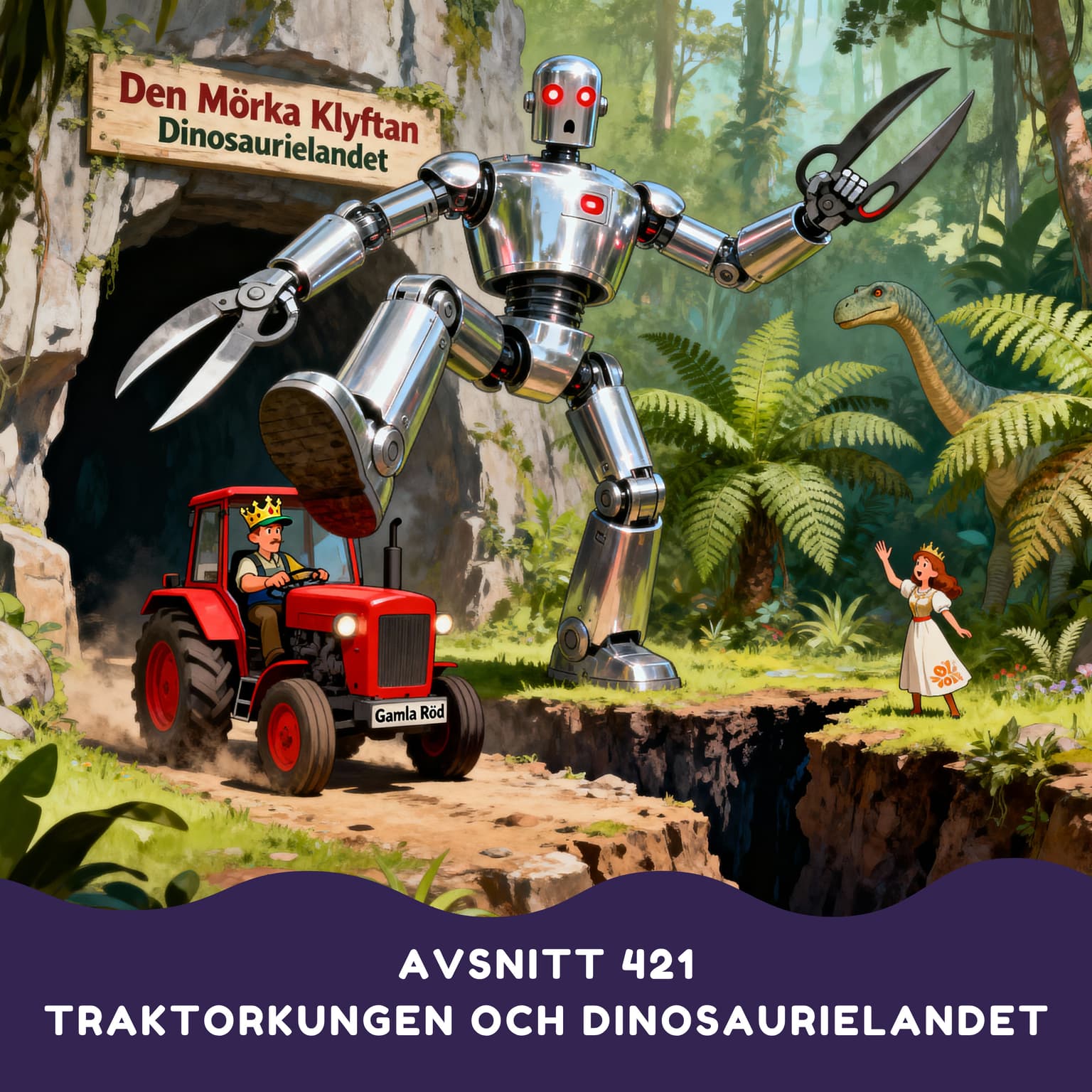 Traktorkungen och Dinosaurielandet artwork