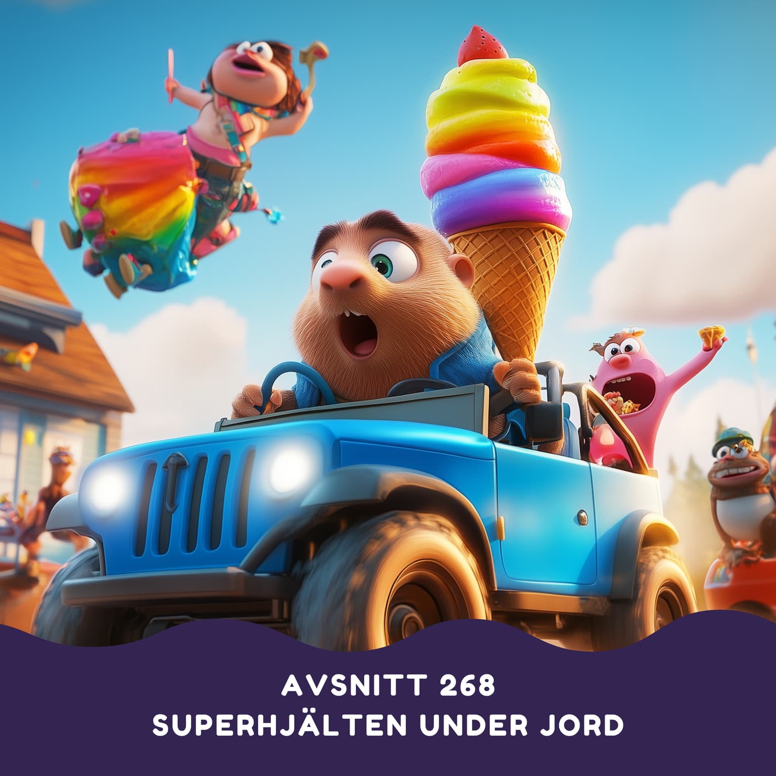 Superhjälten under jord artwork