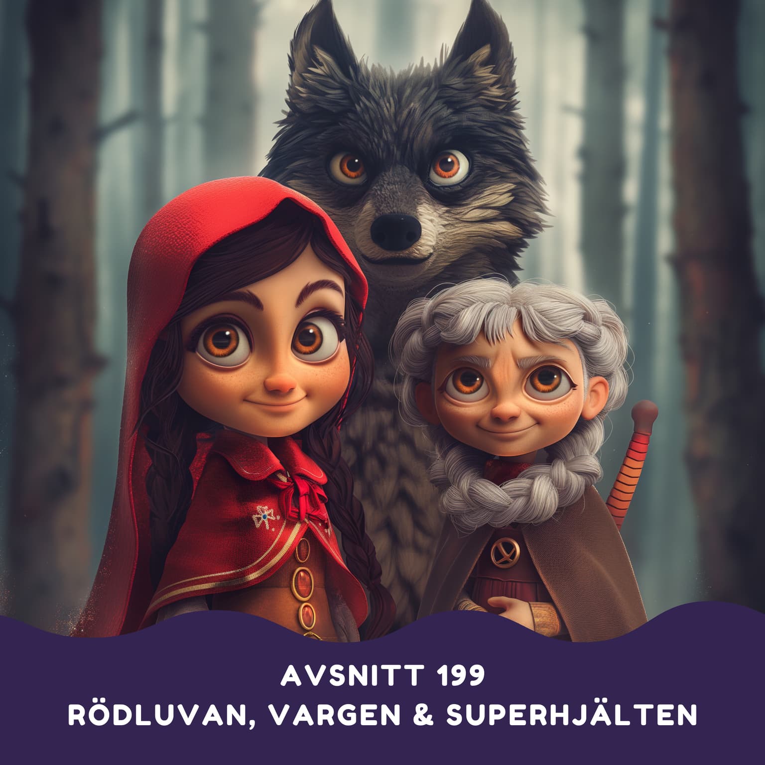 Rödluvan, vargen och superhjälte-mormorn artwork