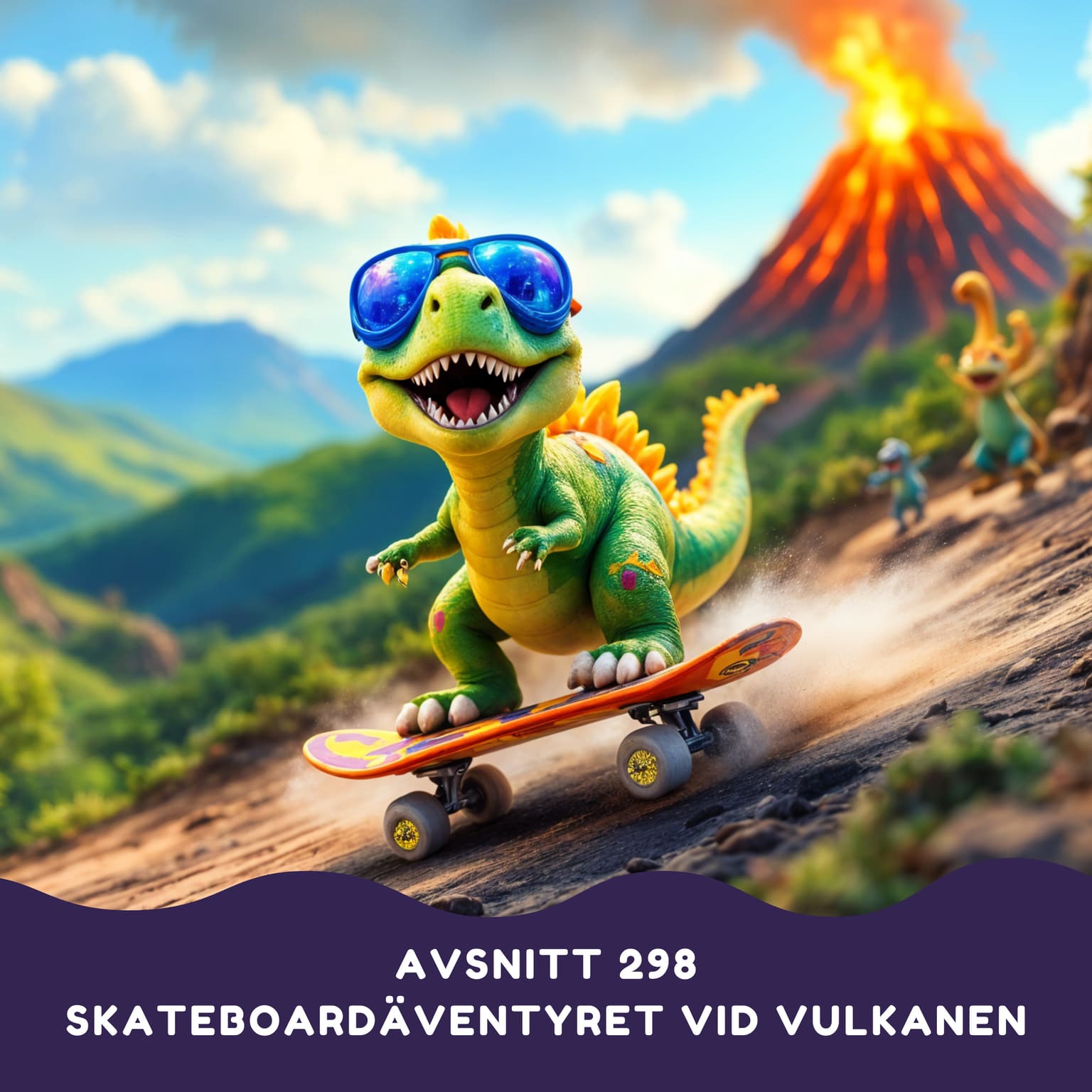 Skateboardäventyret vid vulkanen artwork