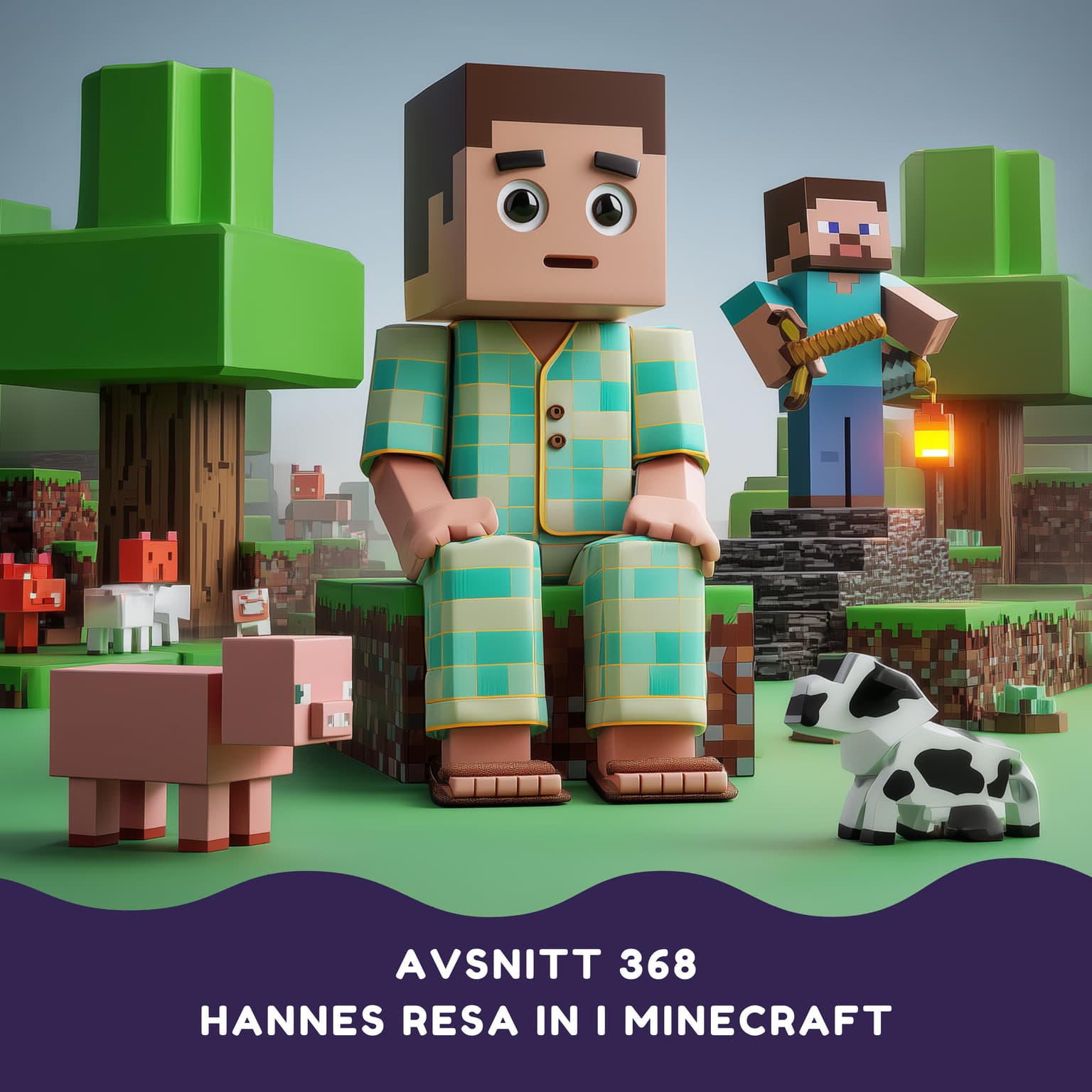 Hannes resa in i Minecraft artwork